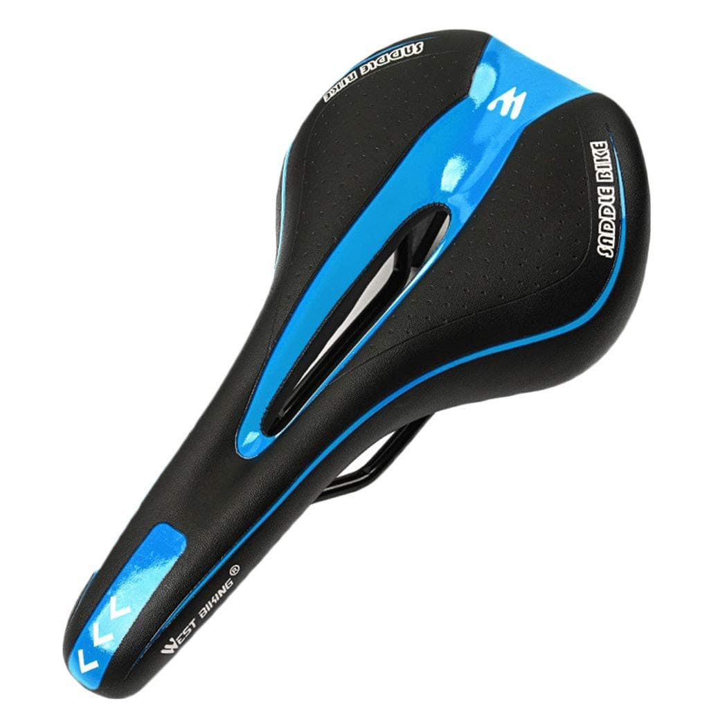CSQQ Bicycle Seat Saddle, Mountain Bike Road Seat Cushion Hollow Silicone Comfortable Men Wemen Bike Seat Cushion Cycling Pad Waterproof Soft Breathable Zone and Ergonomics Design Fit for Road Bike