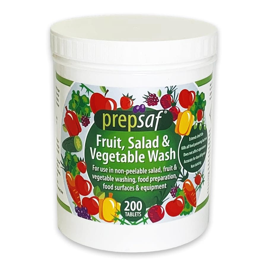 Prepsaf Salad Wash Tablets Use for Food Preparation, Surfaces, Equipment 200 Per Tub x 3