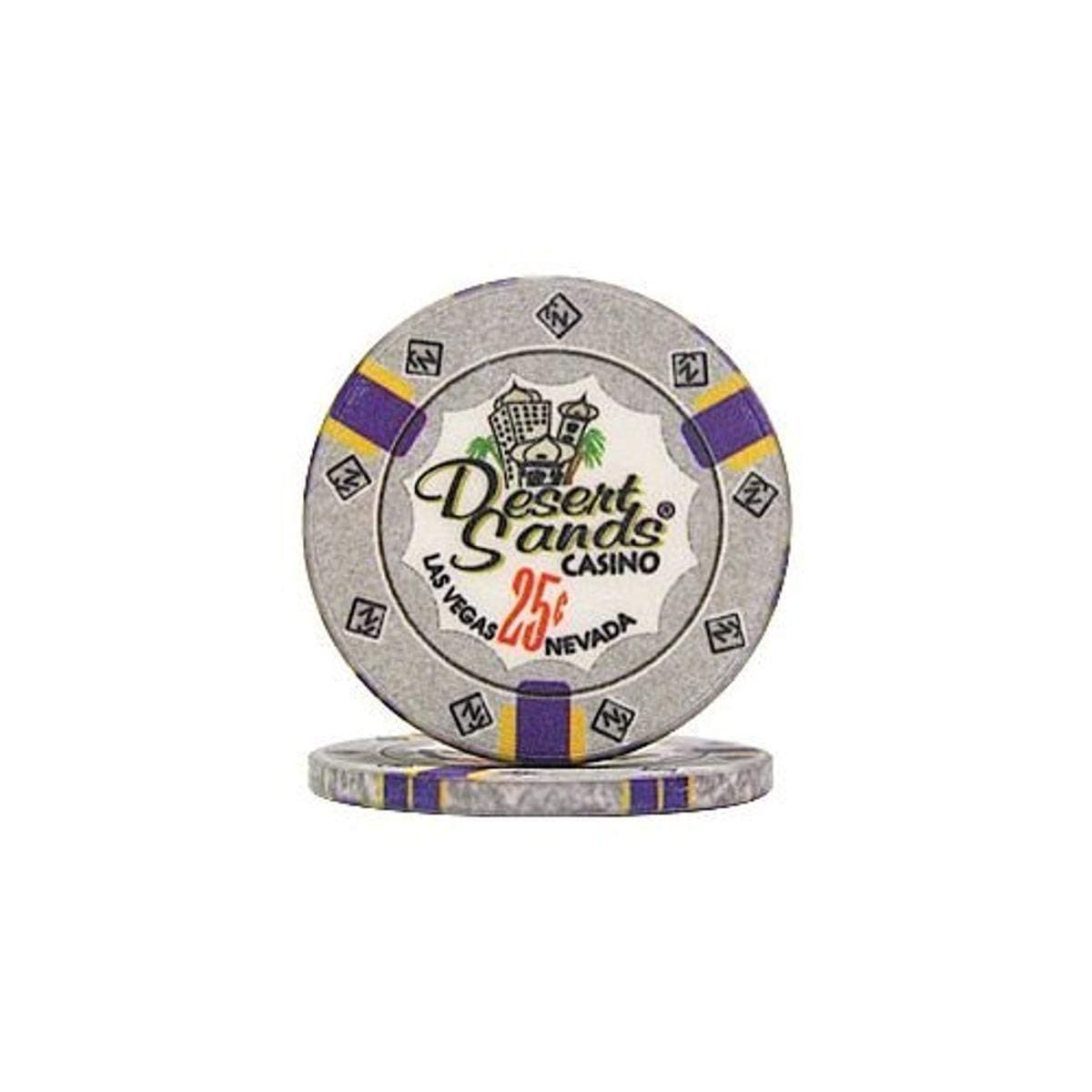 Trademark Poker Desert Sands Casino 25-Cent Poker Chips (Set of 50), 10gm