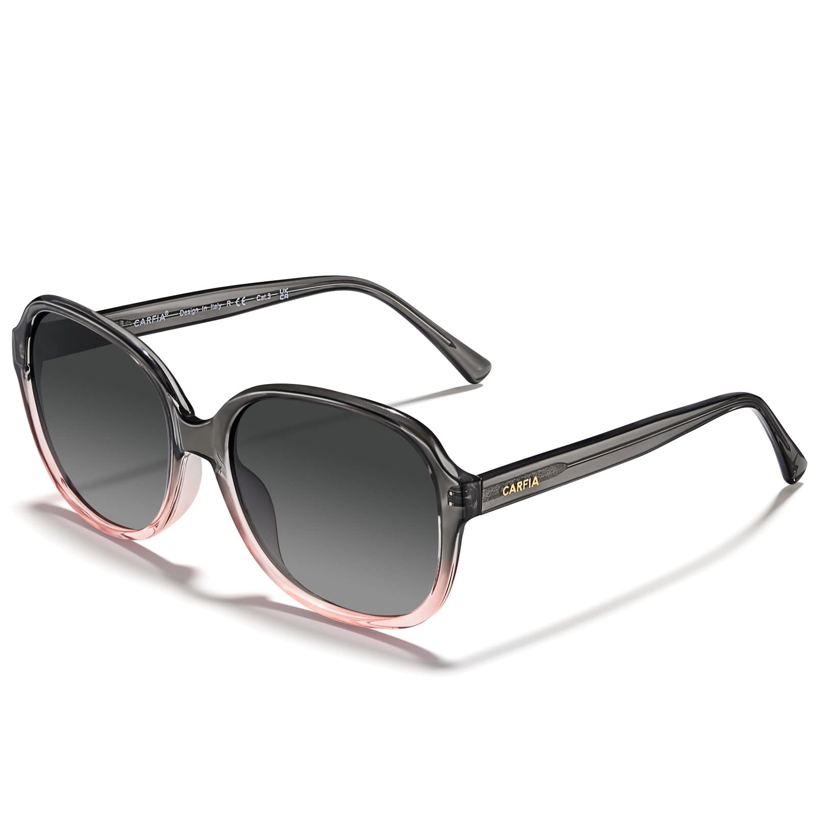 Acetate Polarized Sunglasses for Women UV Protection Retro Trendy Big Sunnies CA2024