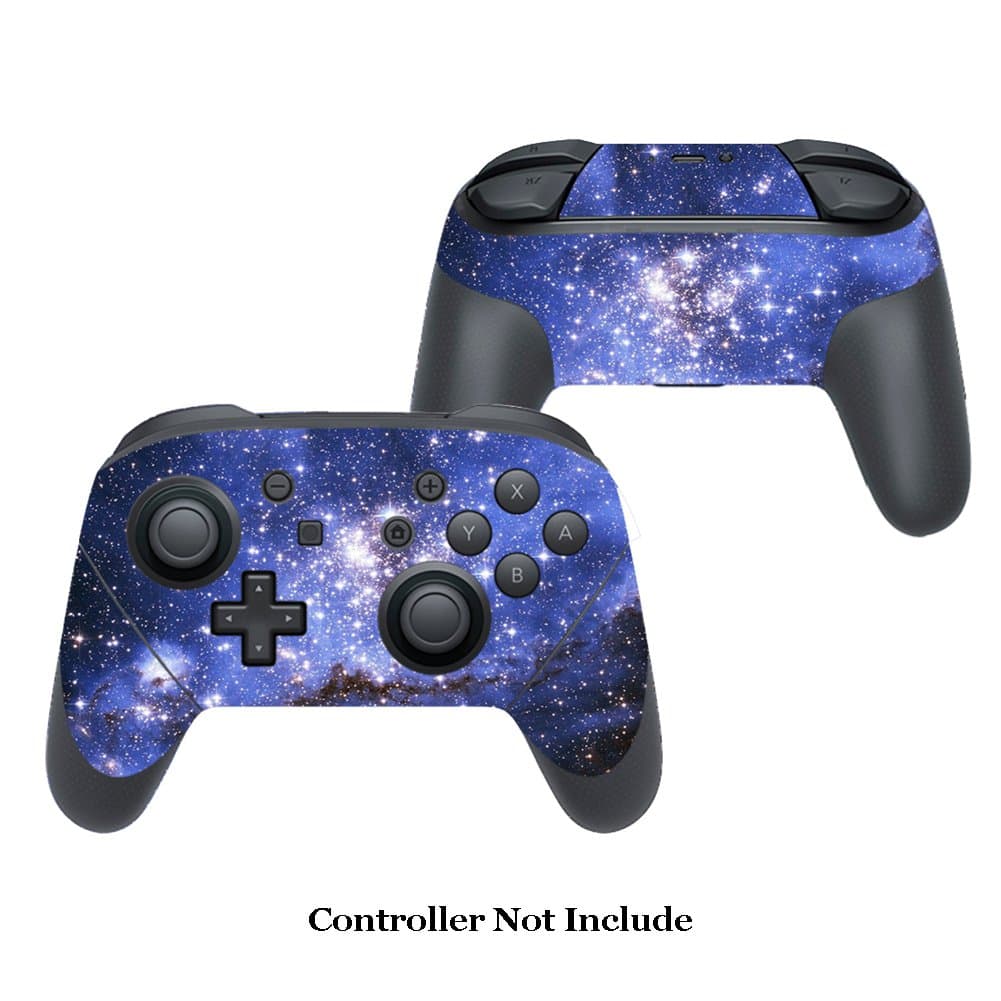 SKINOWN™ Vinyl Cover Decals Skin Sticker for Nintendo Switch Pro Controller - Galaxy Starry Sky Blue