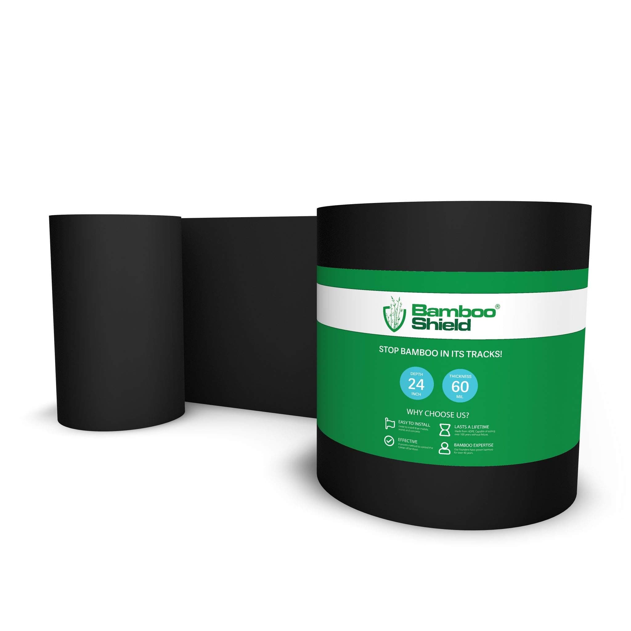 75 feet Long x 24 inch x 60 mil - Bamboo Root Barrier/Water Barrier