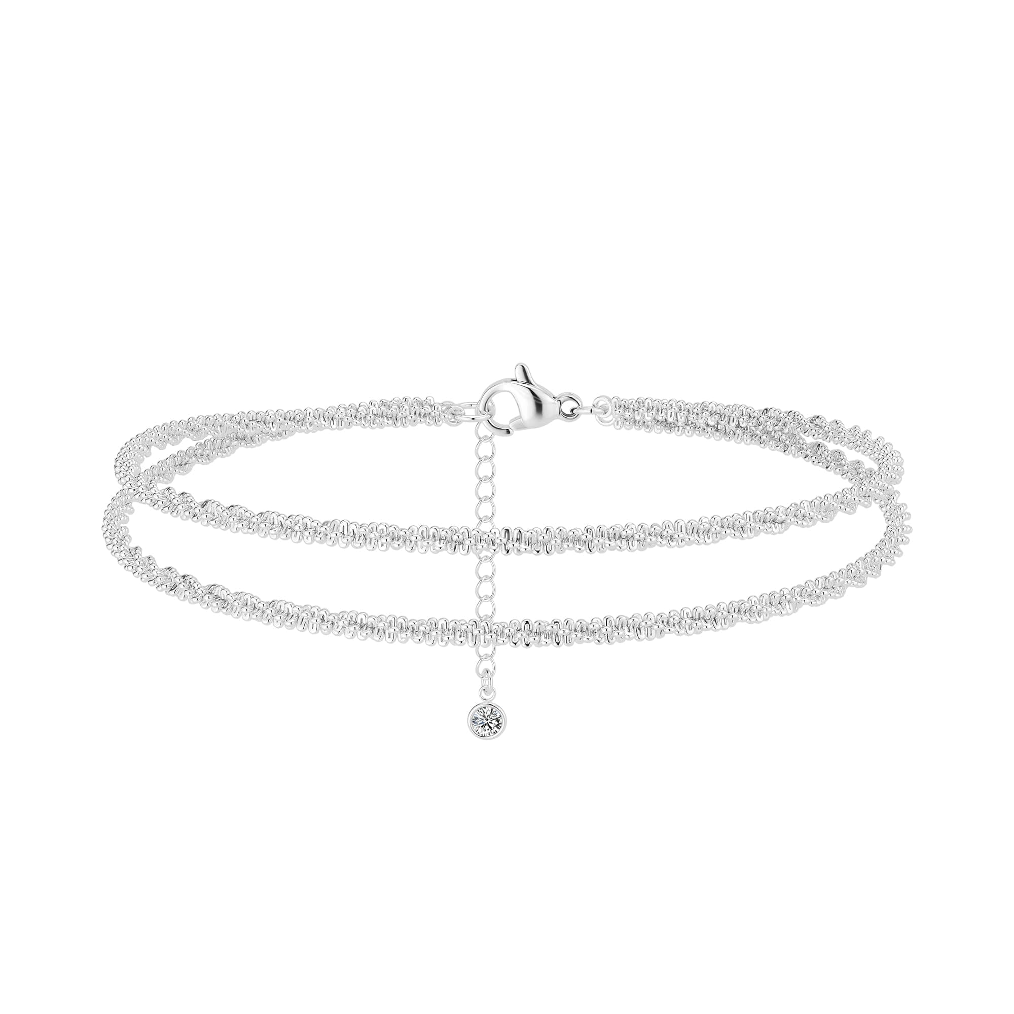 Freekiss Sterling Silver Ankle Bracelets for Women: Dainty Layered Waterproof Anklet for Women Adjustable Womens Anklet Set Stackable Figaro Beaded Cuban Link Anklets Beach Jewelry for Women