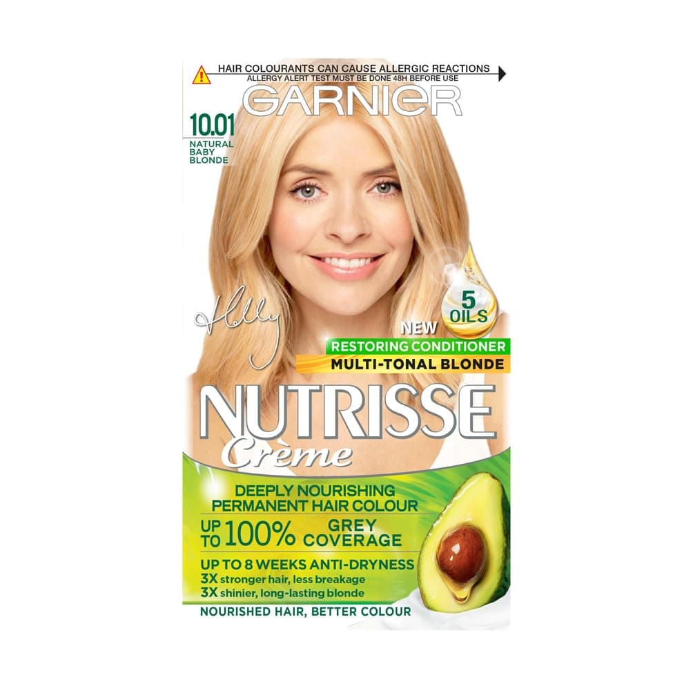 Nutrisse Permanent Hair Dye, Natural-looking, hair colour result, For All Hair Types, 10.01 Natural Baby Blonde