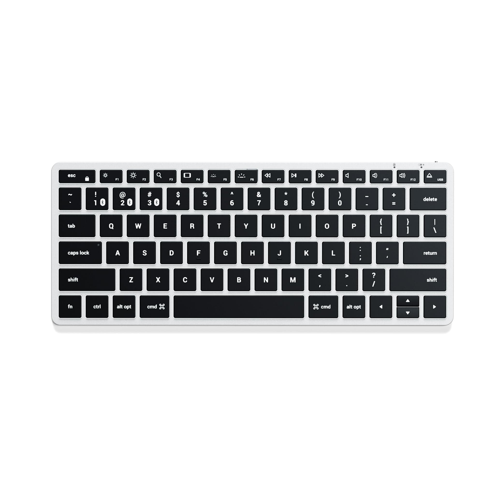 Satechi Slim X1 Bluetooth Backlit Keyboard Multi-Pair (Silver) (1 Zone) (Compatible with iMac, MacBook, iPad and More 2012 and Later Mac Devices)