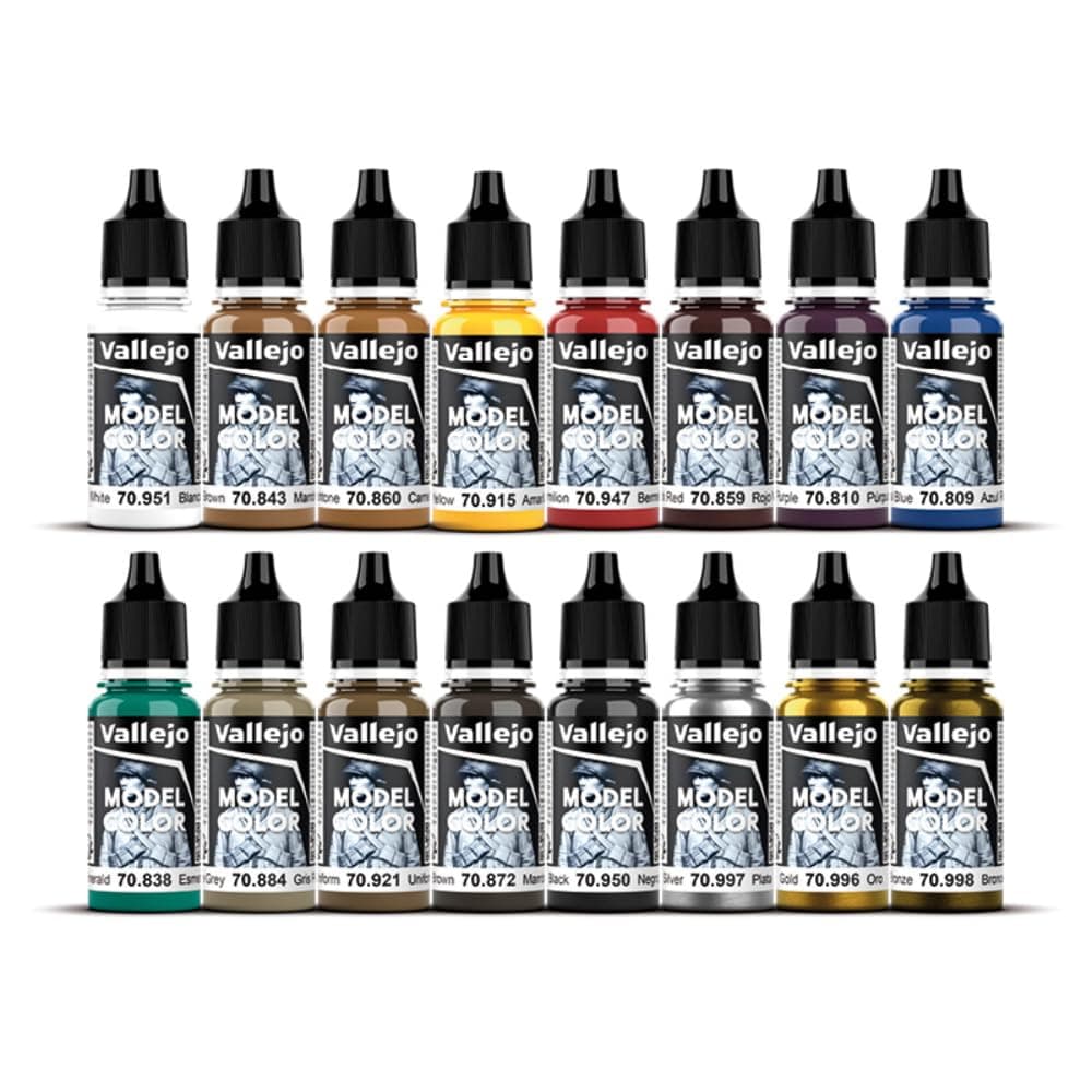 Model Color Medieval Colors Set | Modeling Acrylic Paints | 16 Bottles x 18 ml (0.60 fl.oz.)