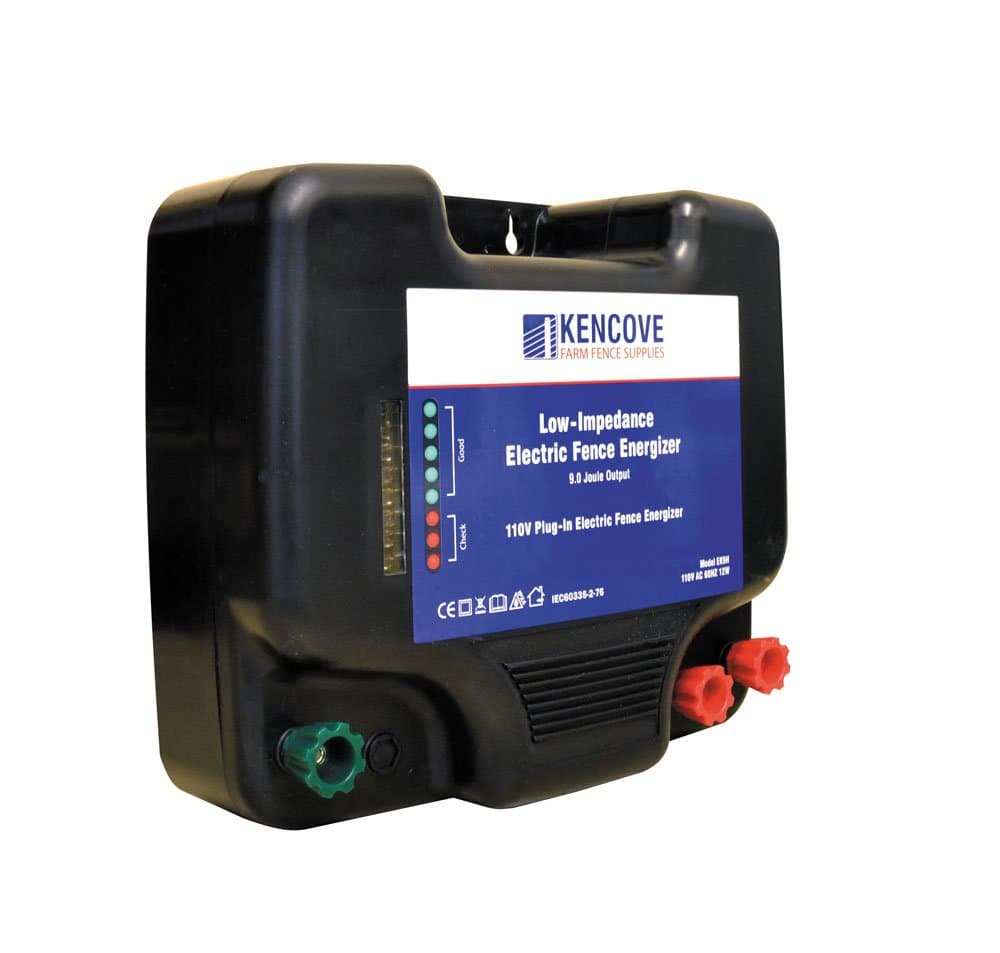 Kencove 9.0-Joule, Low-Impedance, 110-Volt AC Electric Fence Charger