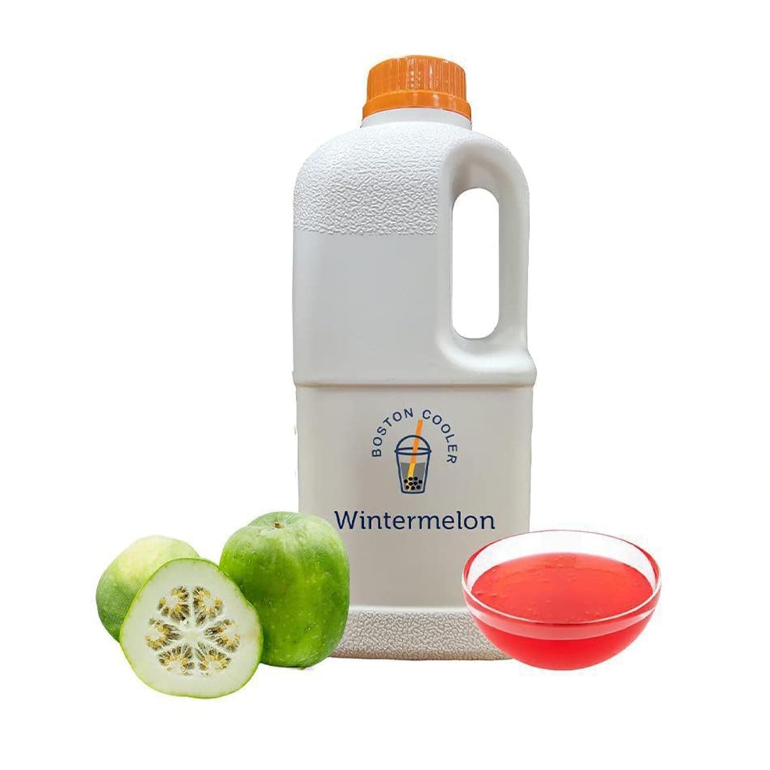 BOSTON COOLERS Premium Wintermelon Syrup 1.9 Ltr – Perfect for Bubble Tea, Milk Tea, Boba Tea, Smoothies & Fruit Teas – Sweet Wintermelon Flavor, Easy-to-Mix, Ideal for Cafes & Home Use