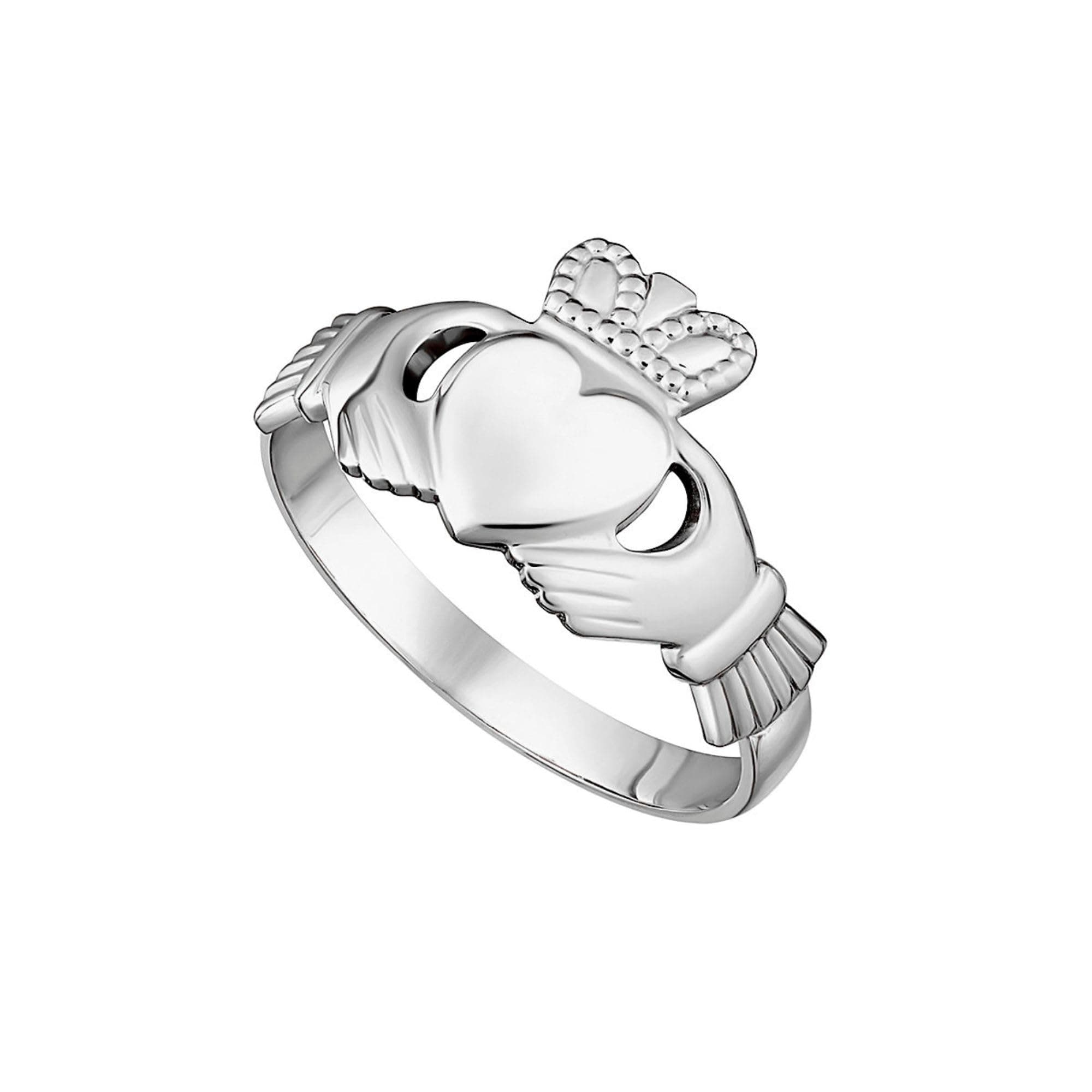 Biddy MurphyWomens Claddagh Ring Made in Ireland Classic Sterling Silver Traditional Claddagh Design Fine Details Made in Co. Dublin by Maker-Partner Solvar