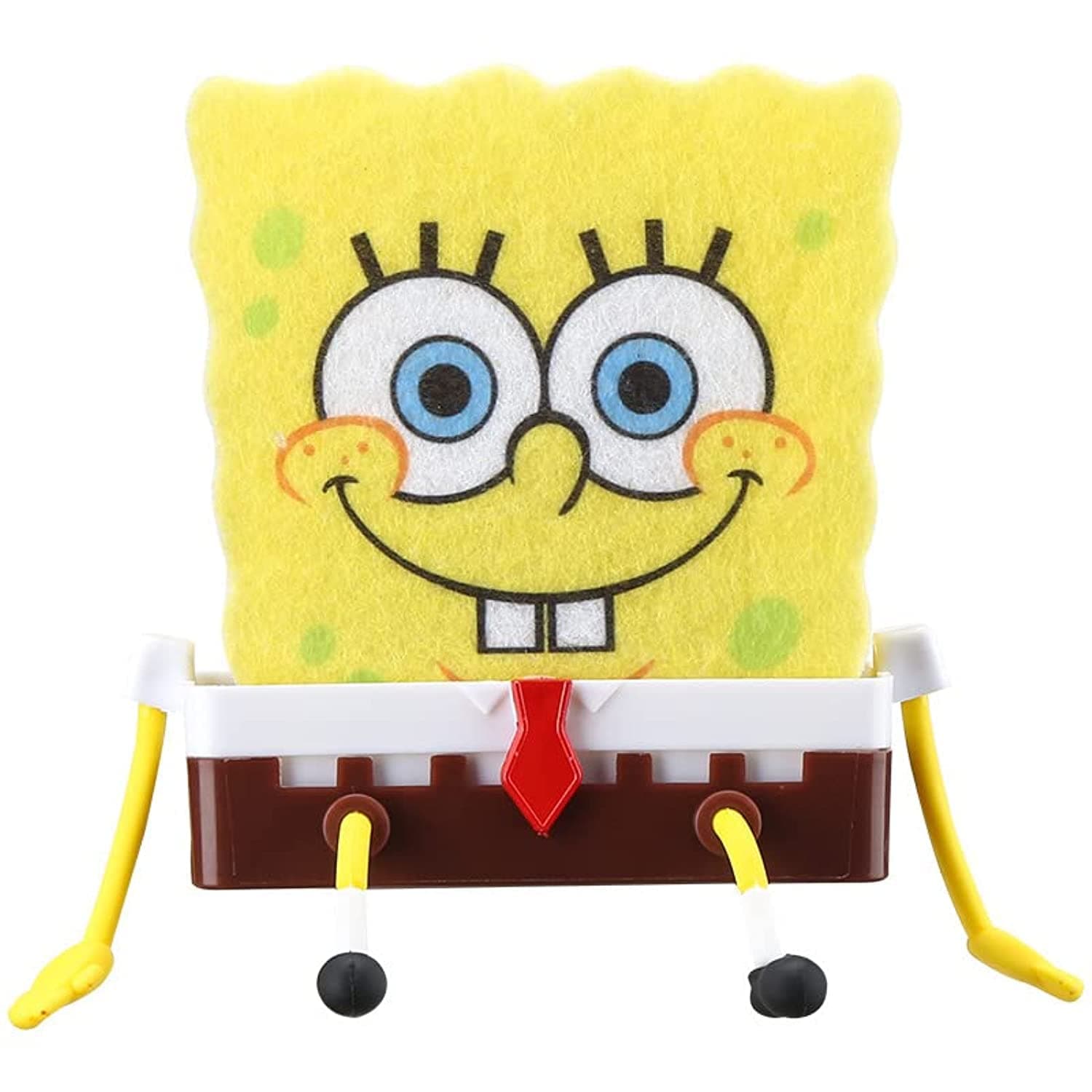 LUYAO Cute Cartoon Sponge Holder with Spong,Kitchen Sponge Holder for SpongeBob, Kitchen Cleaning Sponges,Holder for Kitchen Cleaning Sponges,Kitchen Sink Sponge Holder