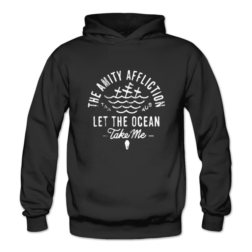 SHFL Women's The Amity Affliction Let The Ocean Take Me Cool Hoodie Black L