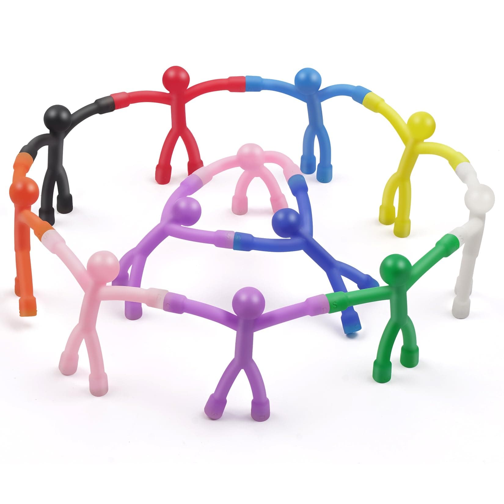 Grtard 10 Pack Colorful Magnet Men, Cute Magnetic People Figures, Humanoid Magnetic Men, Refrigerator Magnets, Funny Magnet People Guys, Fridge Magnets for Refrigerator, Office, Travel