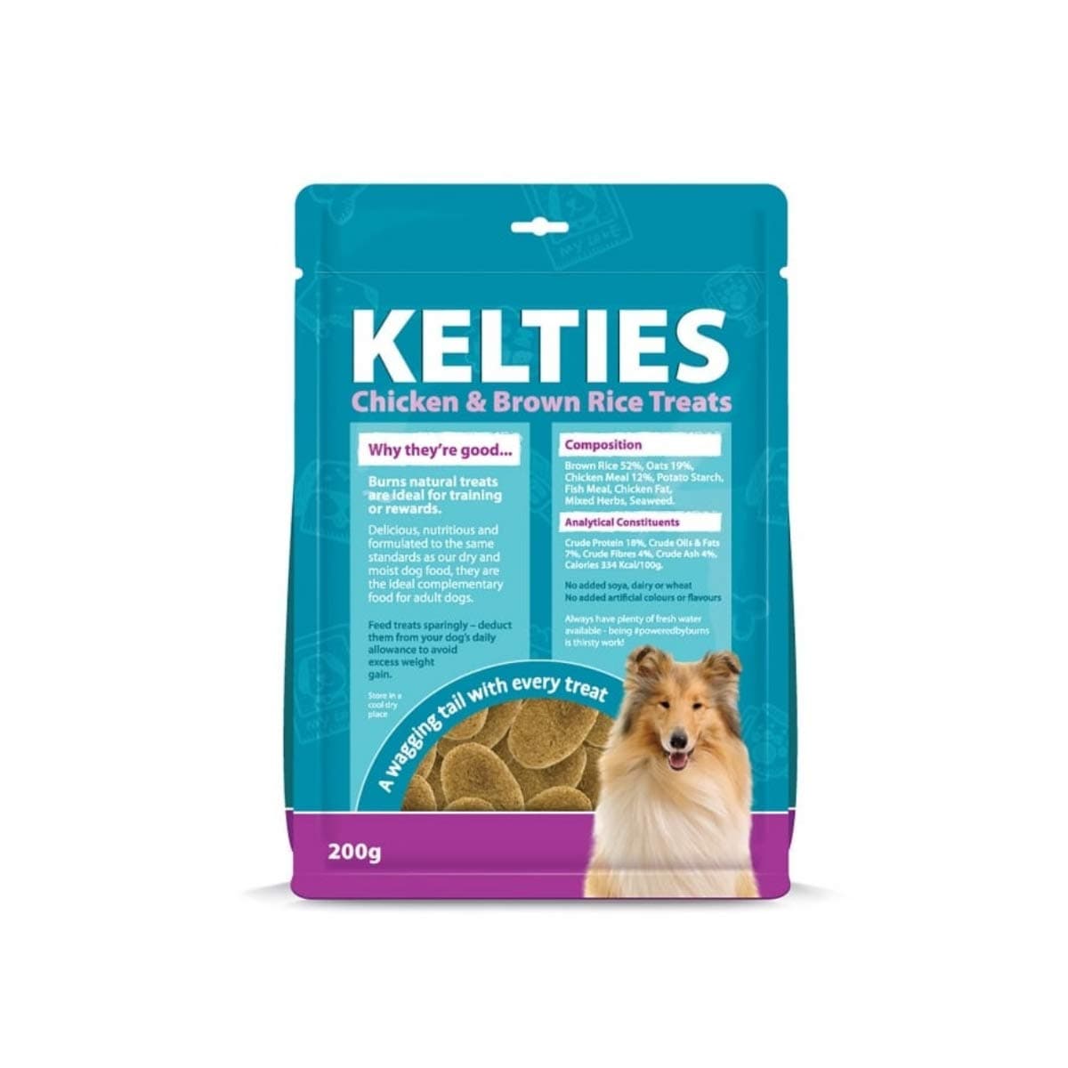 Burns Kelties Chicken & Brown Rice Treats 200g (Pack of 10)