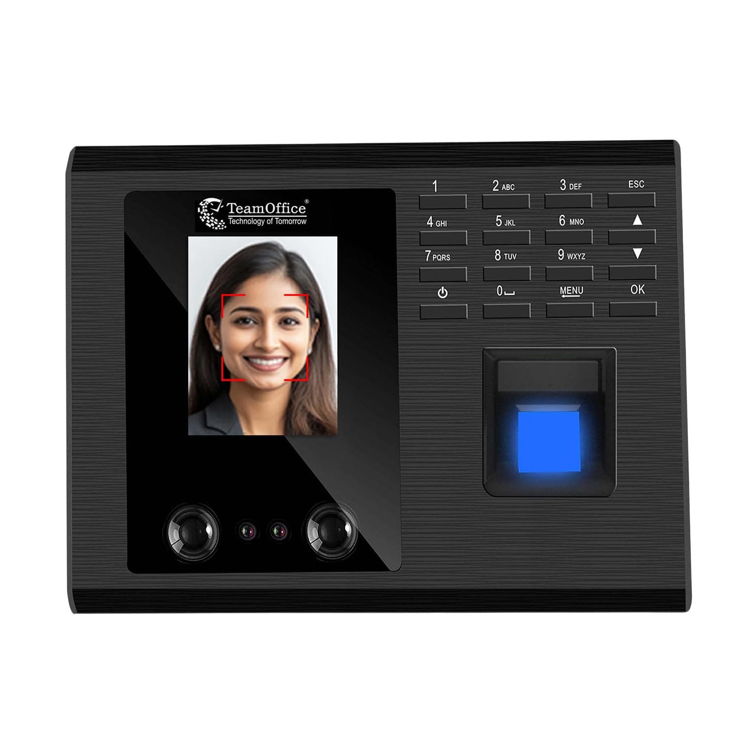 Touch-Less Face Attendance Device with Cloud Attendance Software (Face + Wi-Fi), Black
