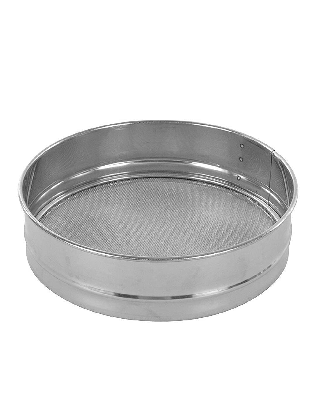 Steel Atta Sieves Chalni - Stainless Steel Sieve for Aata, Maida and Other Solid Powder, Easy to Use Sieves for Cake Baking, Bread, Pizza Dough, Cake Cookies and Karwa-Choth Festival (8)