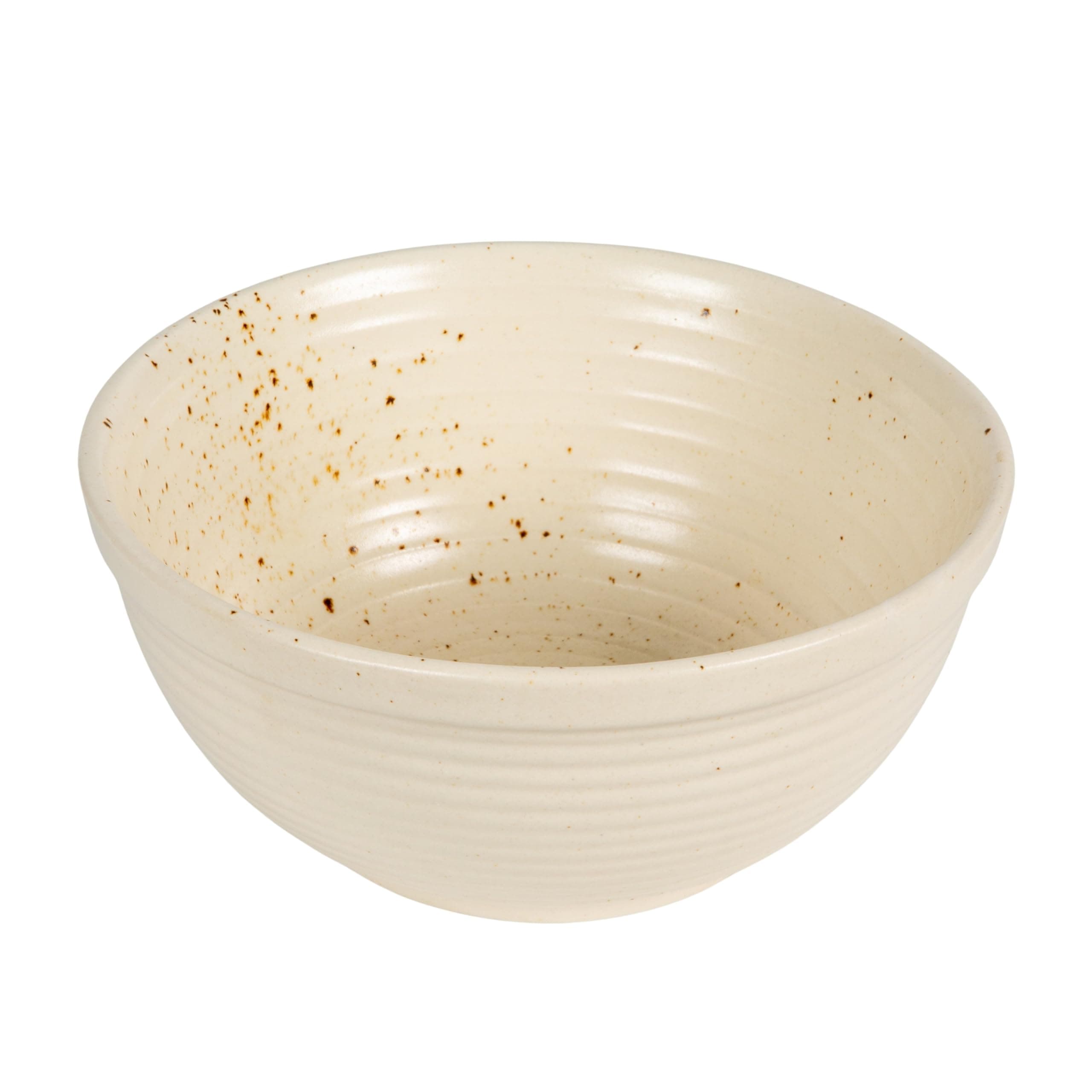 Farmhouse Stoneware Bowl, White Speckled Glaze
