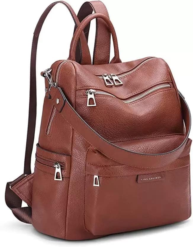 Leather Backpack for Women | Large Capacity | College and Office use | PU Leather | shoulder bag for Ladies,