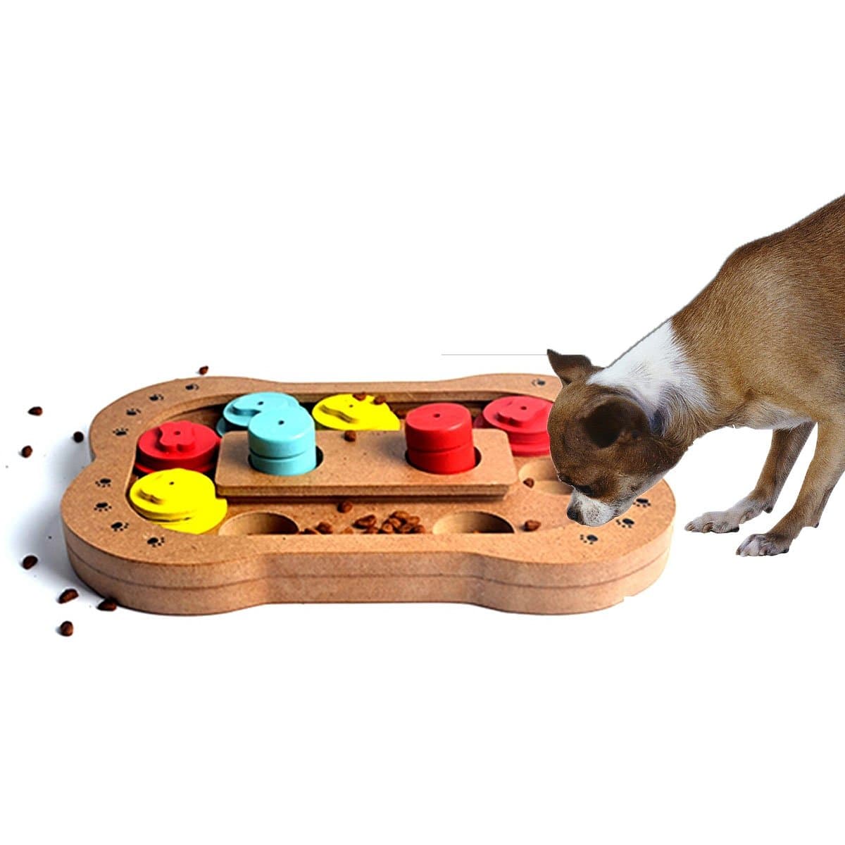 Mdeho Interactive Toys For Dogs and Cats Food Treated Wooden Pet Toys Dog Puzzle