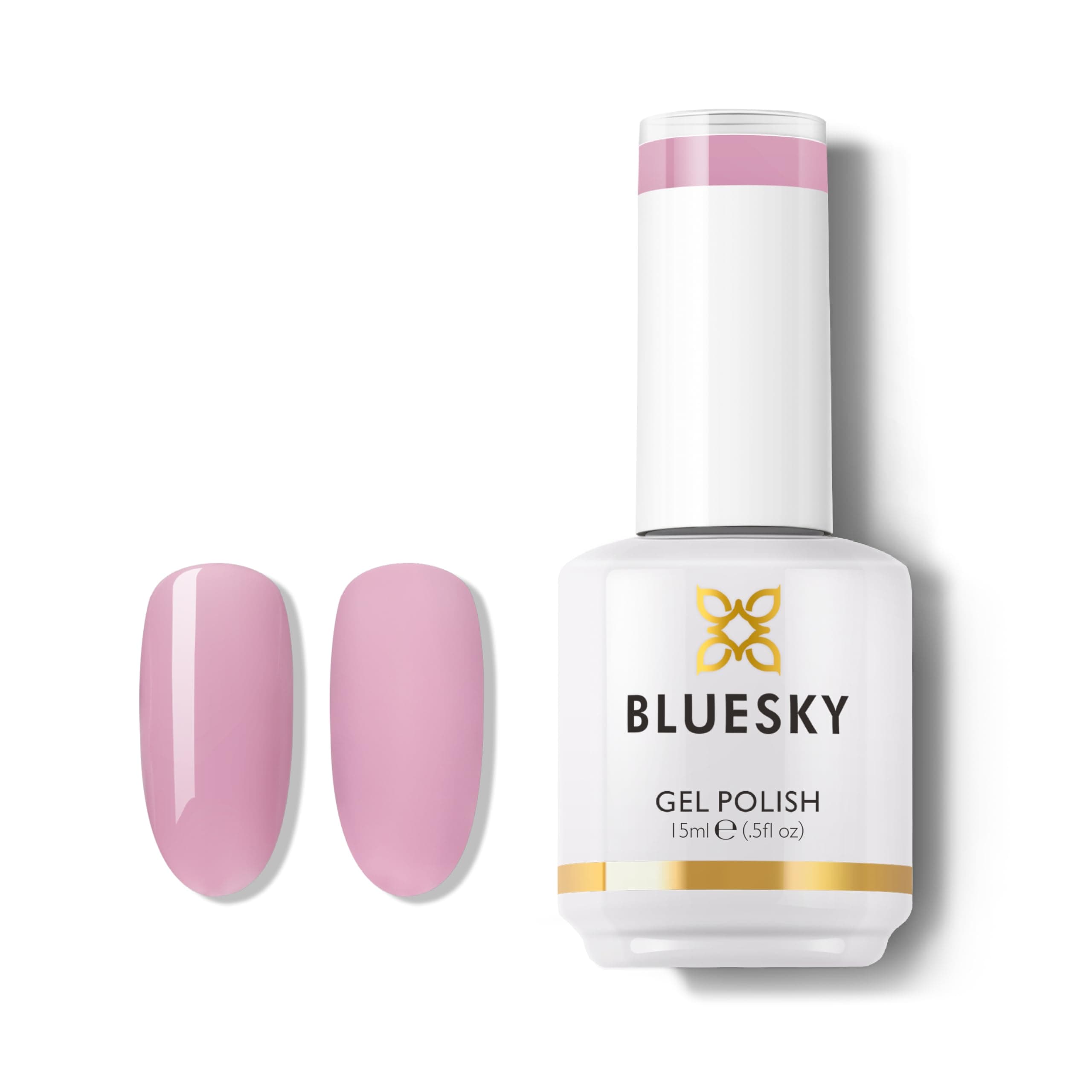 BLUESKYPink Gel Polish- Almost Lilac Pink Spring Soak Off Gel Polish,UV/LED Lamp Cures, Long Lasting, Vegan, Nail Art,15ML A091P/LIGHT STONE