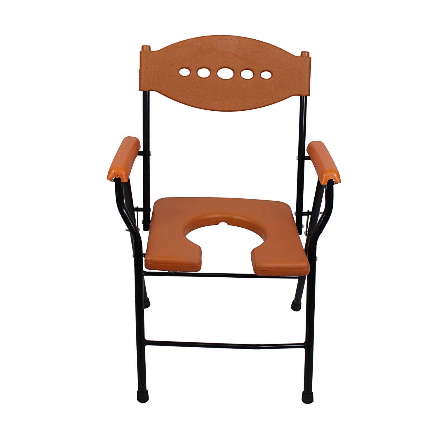 COMMODE CHAIR COLOUR ORANGE EXTRA RELEX WITH COMFORT