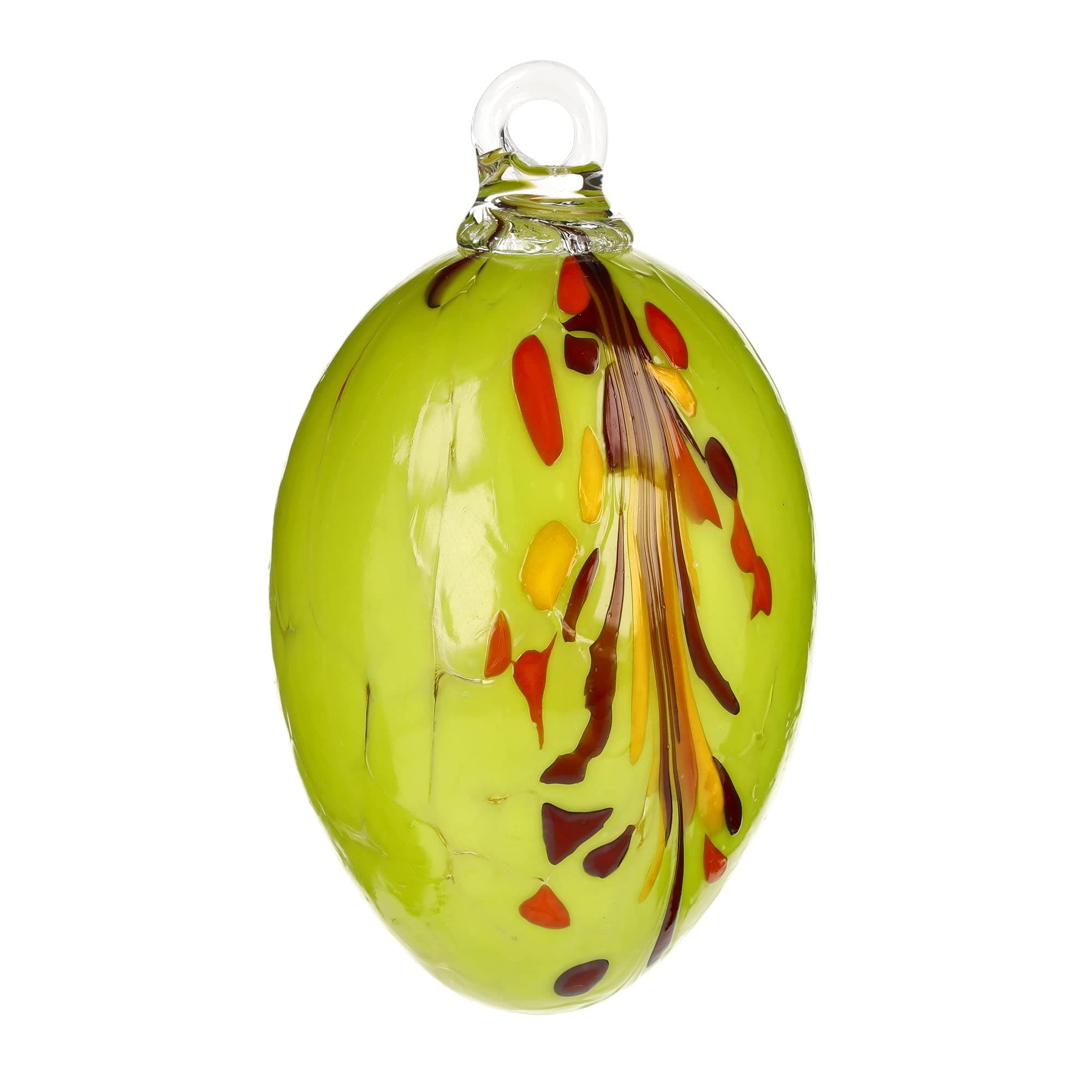 Marolin Handmade Glass Easter Egg Apple Yellow