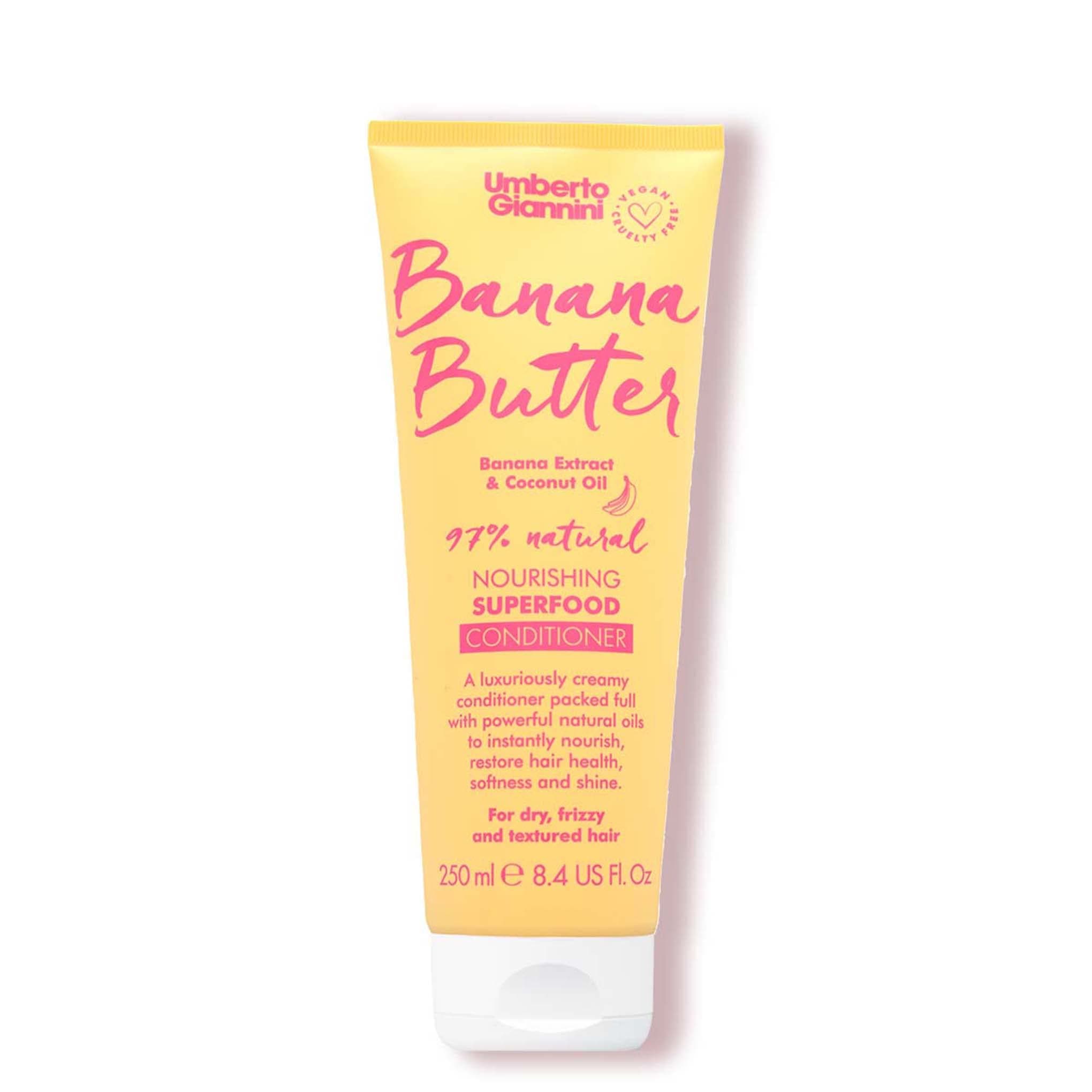 Banana Butter Nourishing Superfood Conditioner, Vegan & Cruelty Free Moisturising Formula for Dry, Textured or Frizzy Hair