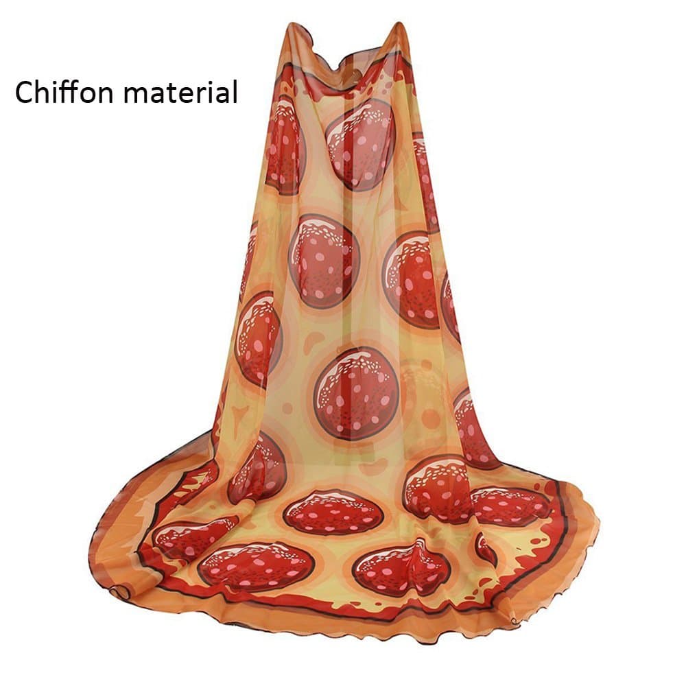 Dreambow Mandala Round Roundie Beach Scarf Shawl Bikini Cover Throw Tapestry Hippie Yoga Mat (Pizza)