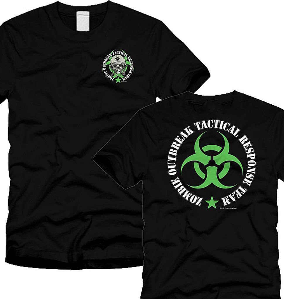 Zombie Outbreak Containment with Skull Uni-Sex T-Shirt.