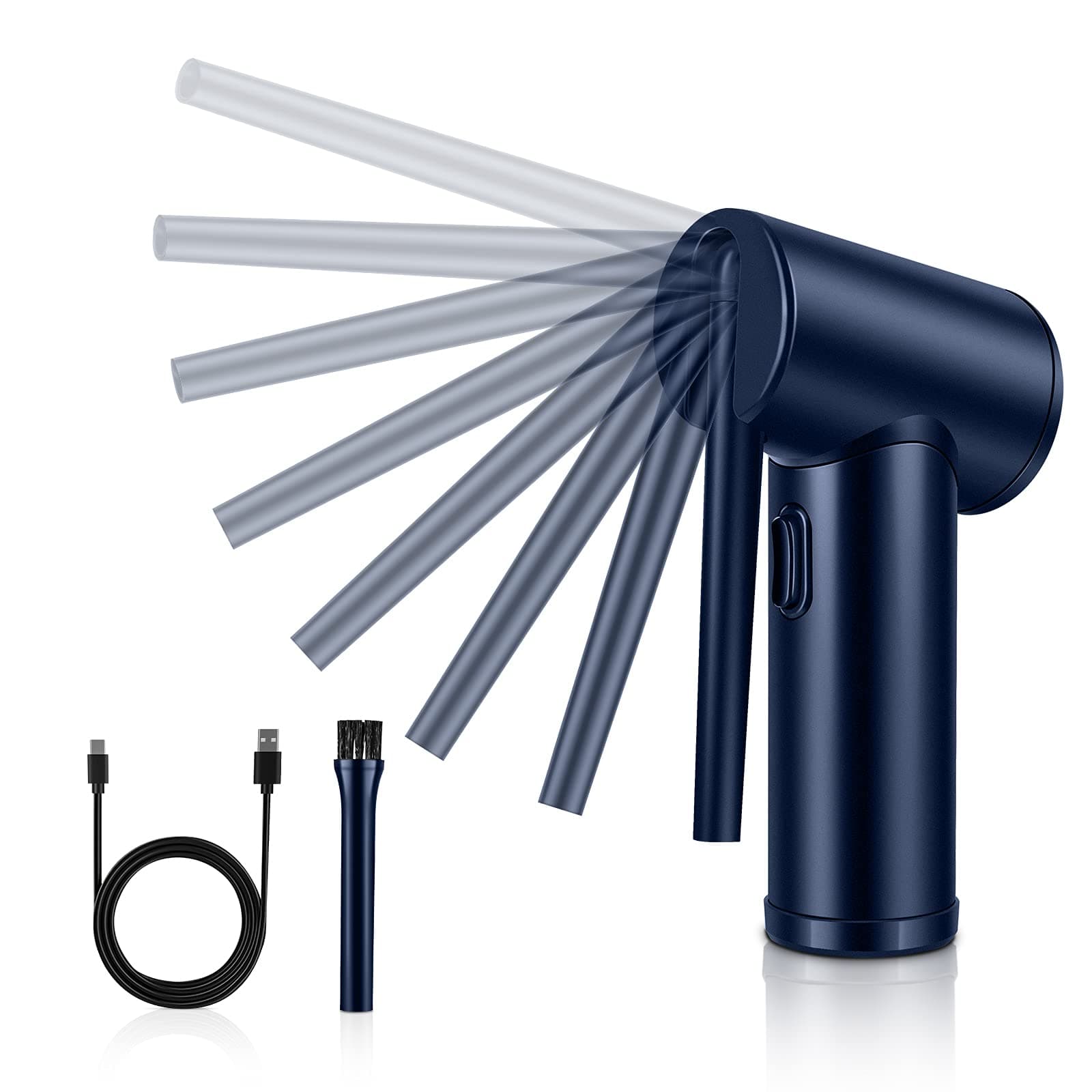 Reesibi Electric Cordless Air Duster - 40000 RPM Portable Air Blower 6000mAh Compressed Air Duster Alternative to Air Can Gas Cleaning for Keyboard Laptop PC Camera Cleaner