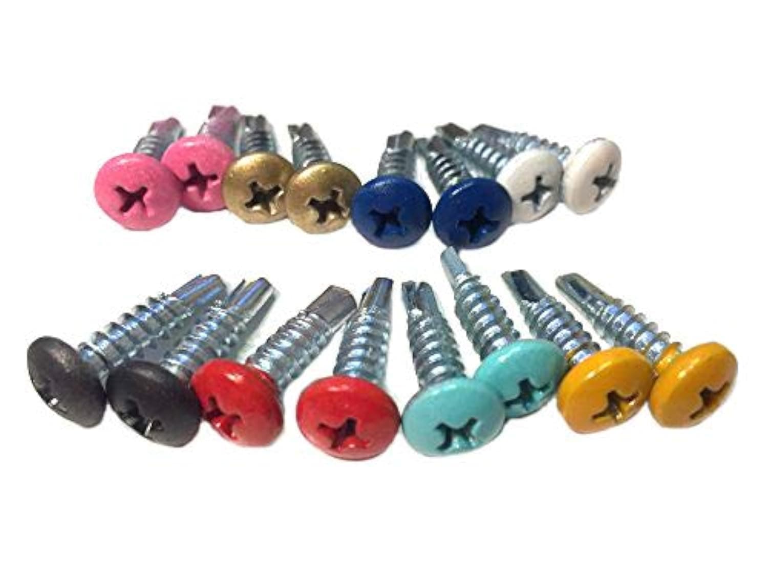 Brand Multi-Colored Self-Tapping Lacrosse Head Screws - 16 Pack
