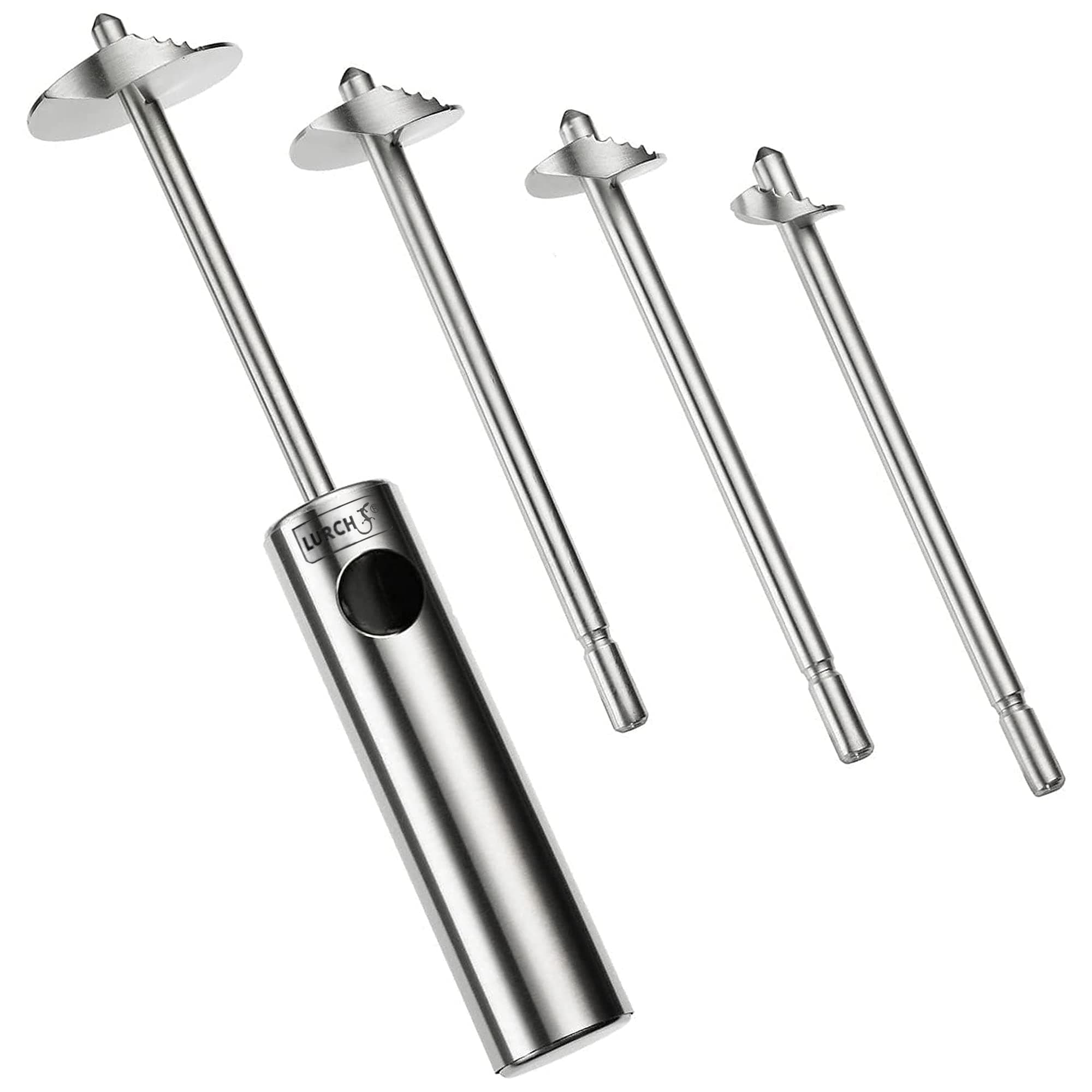 Lurch Germany Twister Stainless Steel Vegetable Drill | Fruit Corer And Veggie Spiralizer Ergonomic Handle With 4 Sizes for Coring and Hollowing out Zucchini, Potatoes, Carrot, Apple