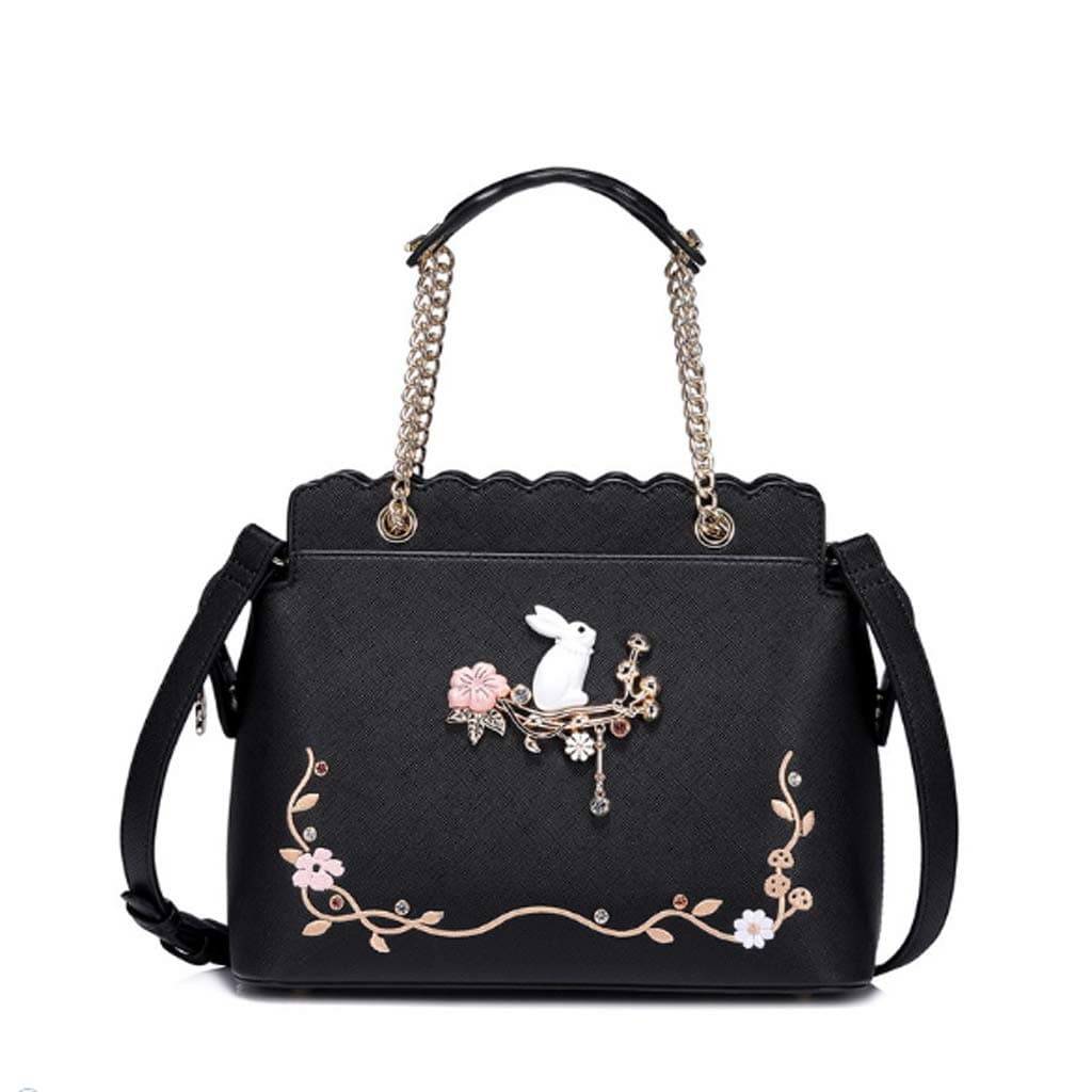 Xxw lamp Japanese And Korean Bag New Wave Of Female Wild Embroidery Handbag Fashion Casual Shoulder Bag Messenger Bag