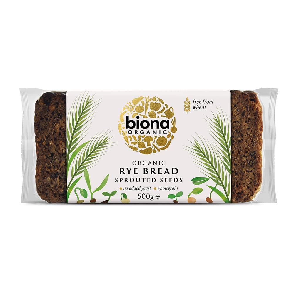 Organic Rye Bread with Sprouted Seeds, 500 GR