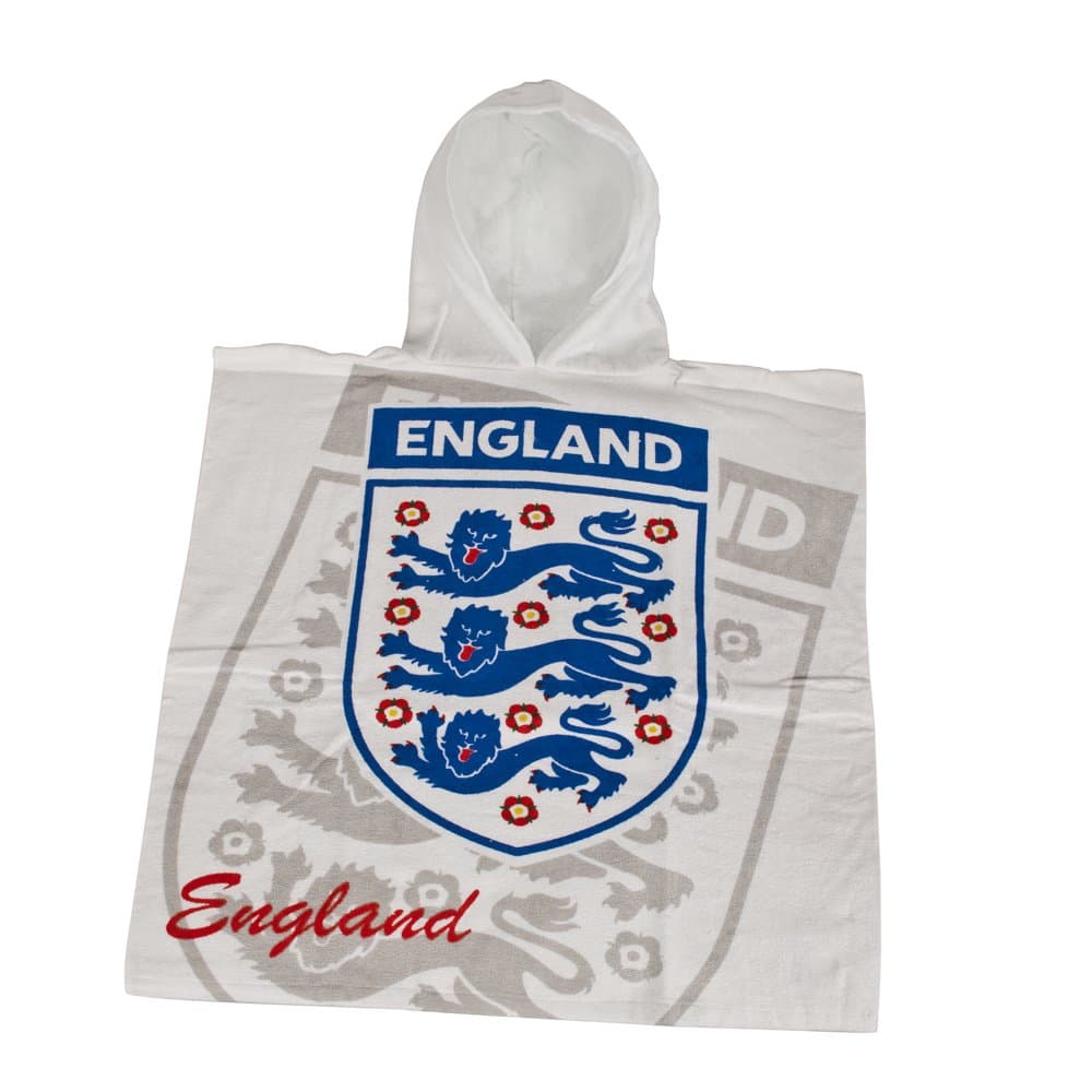 Zap Ltd England Classic Hooded Poncho, White