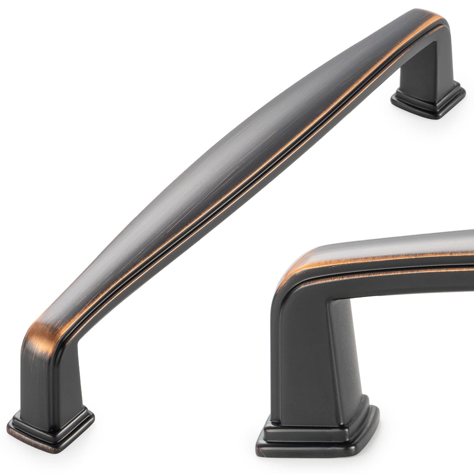 KOOFIZO 10 Pack 5 Inch Oil Rubbed Bronze Kitchen Cabinet Pulls Rubbed Bronze Cabinet Handles Bronze Cabinet Hardware for Kitchen Cabinets 1817 Drawer Dresser Cupboard Bedroom