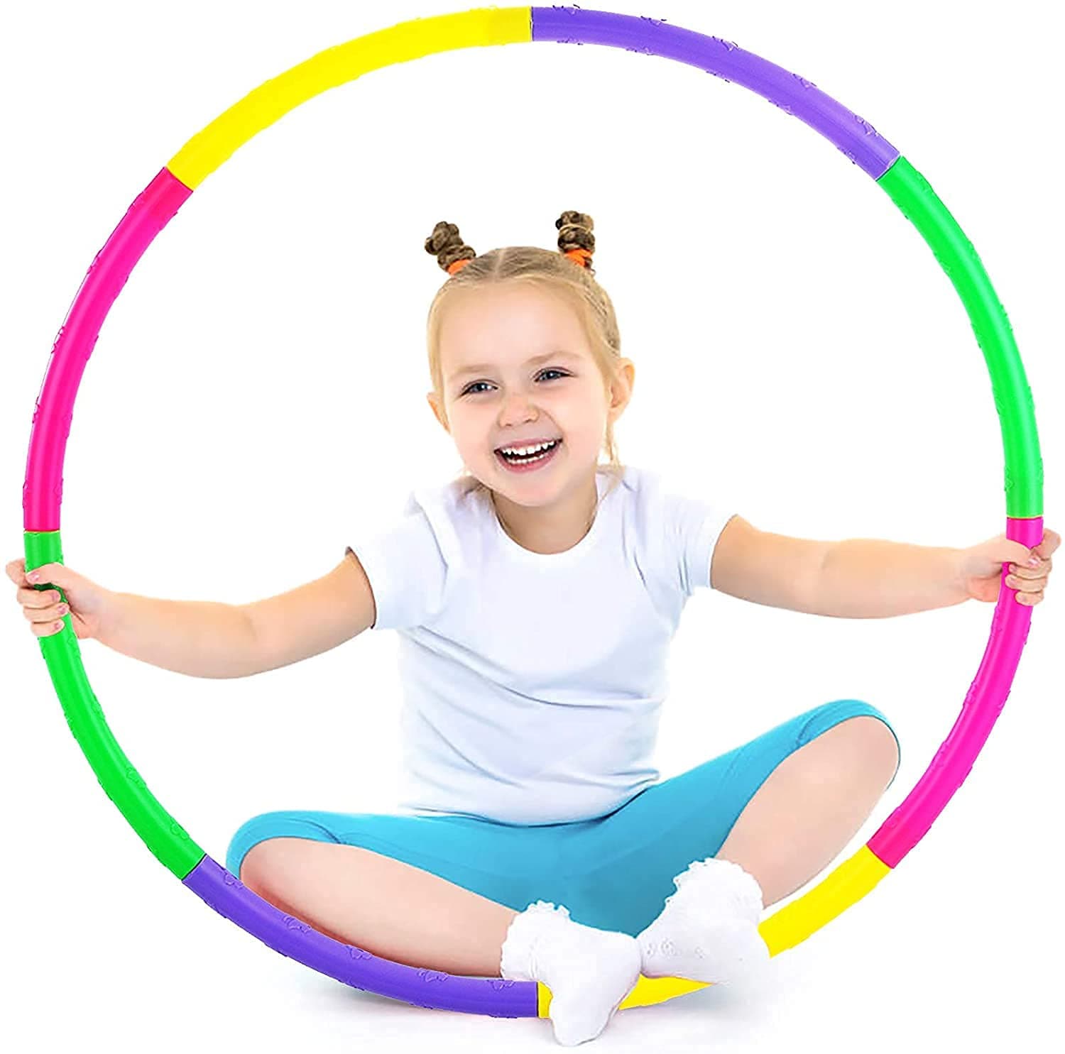 Hula Hoop, Exercise Ring for Girls, Gymnastics for Fitness with 30-inch Diameter for Adult’s Kids, pet Training Adjustable and Detachable Playing Toy for Boys and Girls