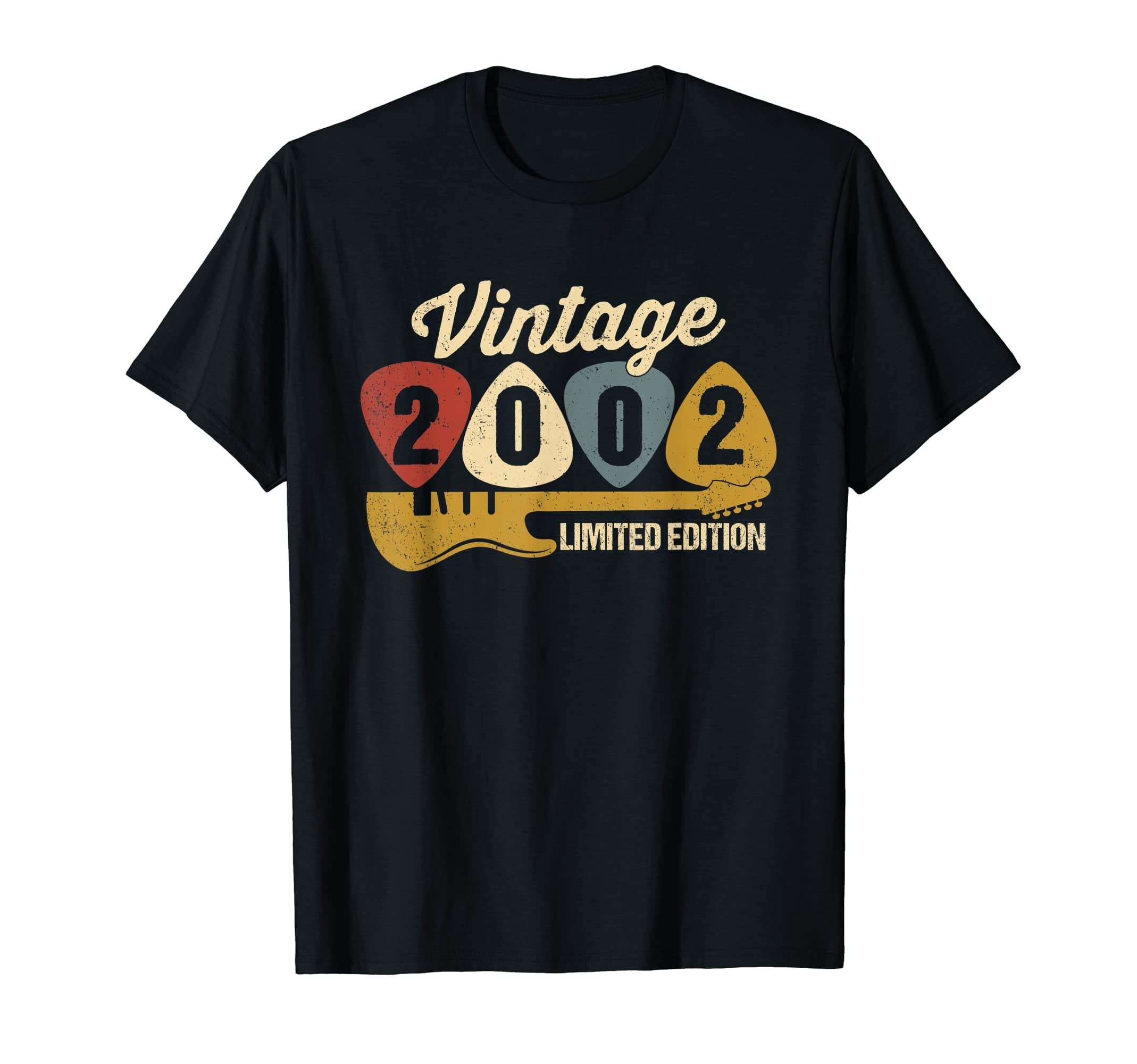 Vintage 2002 Birthday Retro Guitar 20th Birthday Party T-Shirt