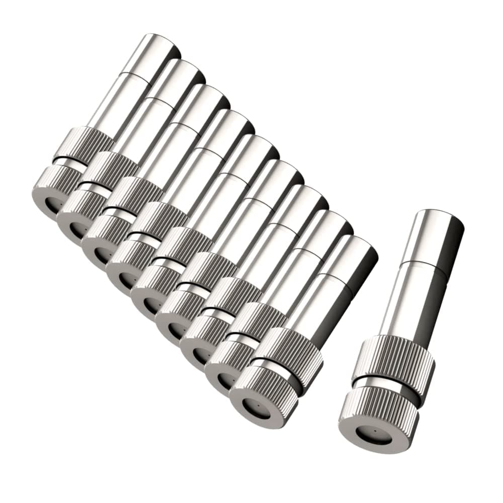 Brass High Low-Pressure Misting Nozzle Water Sprayer Fogging Cleanable Anti-Drips Ideal For Misting Lawn Gardens Greenhouse Air Cooling Systems Pack Of 10 (Mist 0.3 X 6Mm)