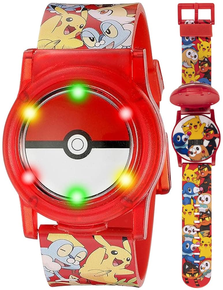 Kids Pokemon Digital LCD Quartz Watch for Boys, Girls, and Adults All Ages