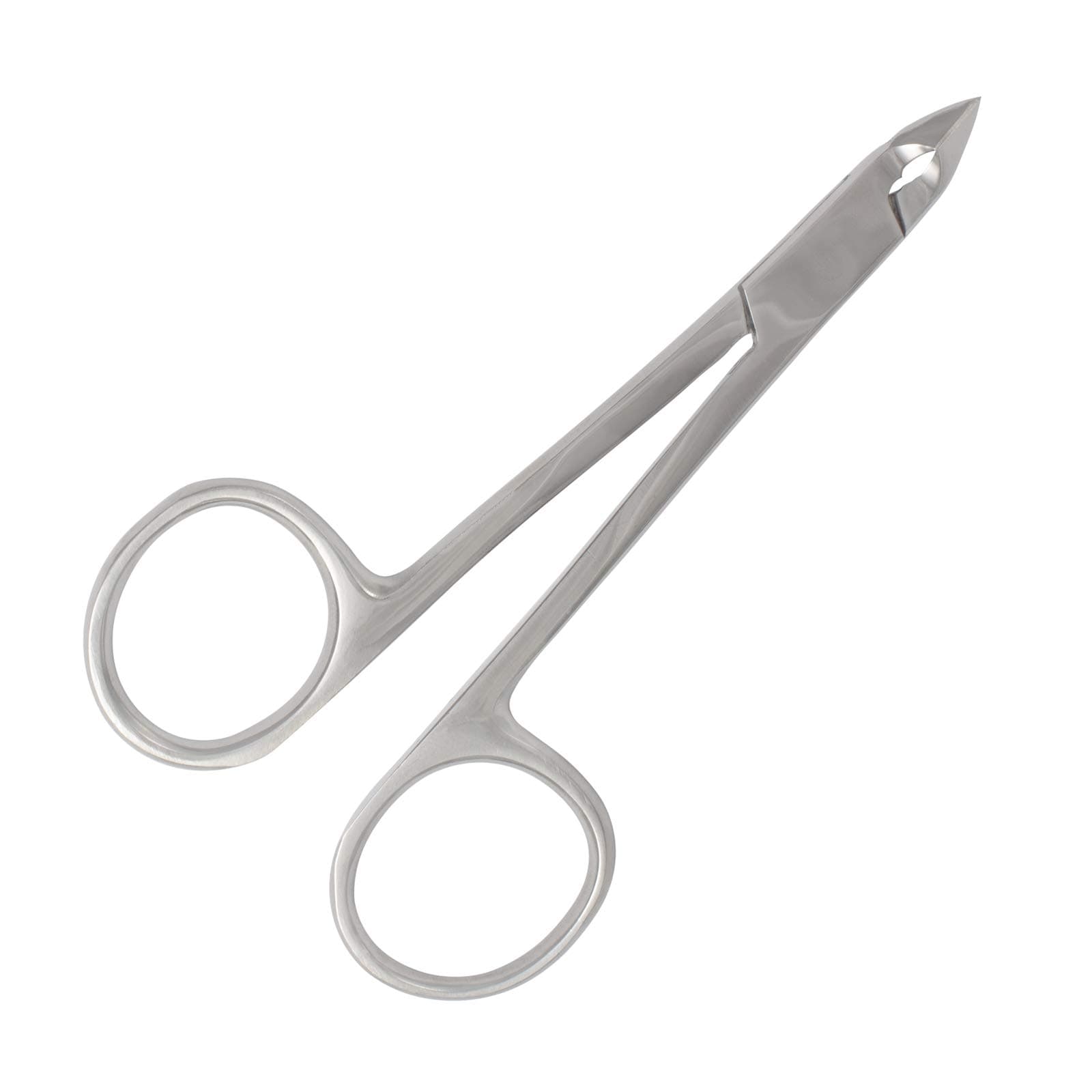 Scissor Style Cuticle Nipper, Half Jaw, Stainless Steel