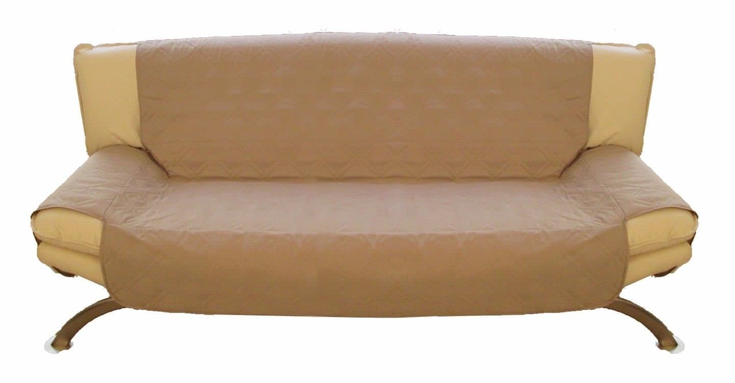 Microfiber Quilted Sofa Cover Chair Throw Pet Dog Kids Furniture Protector (Tan, Chair)