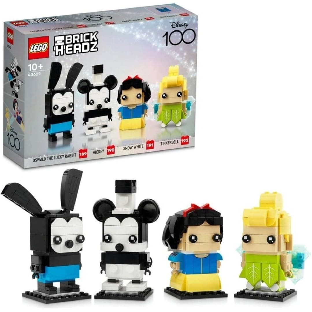 BrickHeadz Disney 100th Celebration Mickey Mouse, Snow White, Tinkerbell & Oswald The Lucky Rabbit