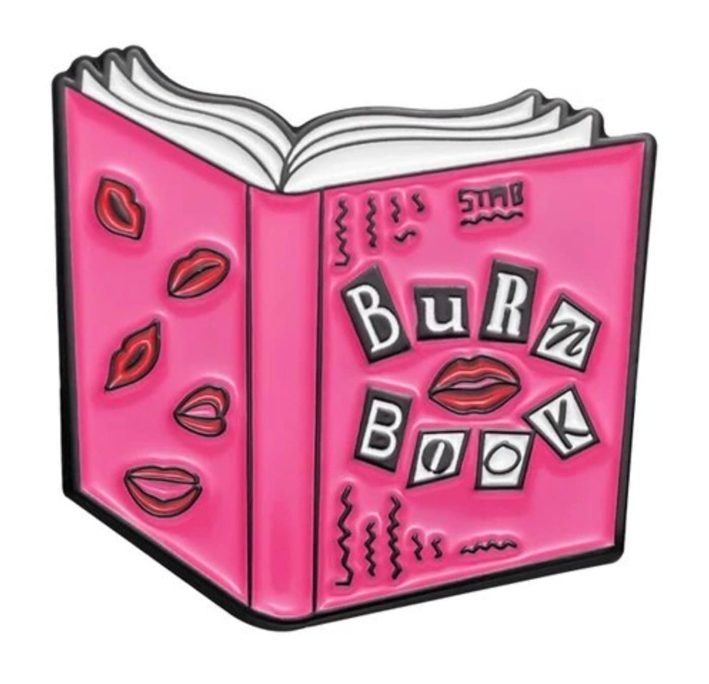 Burn Book Mean Plastics Rumors Gossip Comedy Girls Movie Broadway Musical Theater Show 1.1" Enamel Pin Badge by Pinstant
