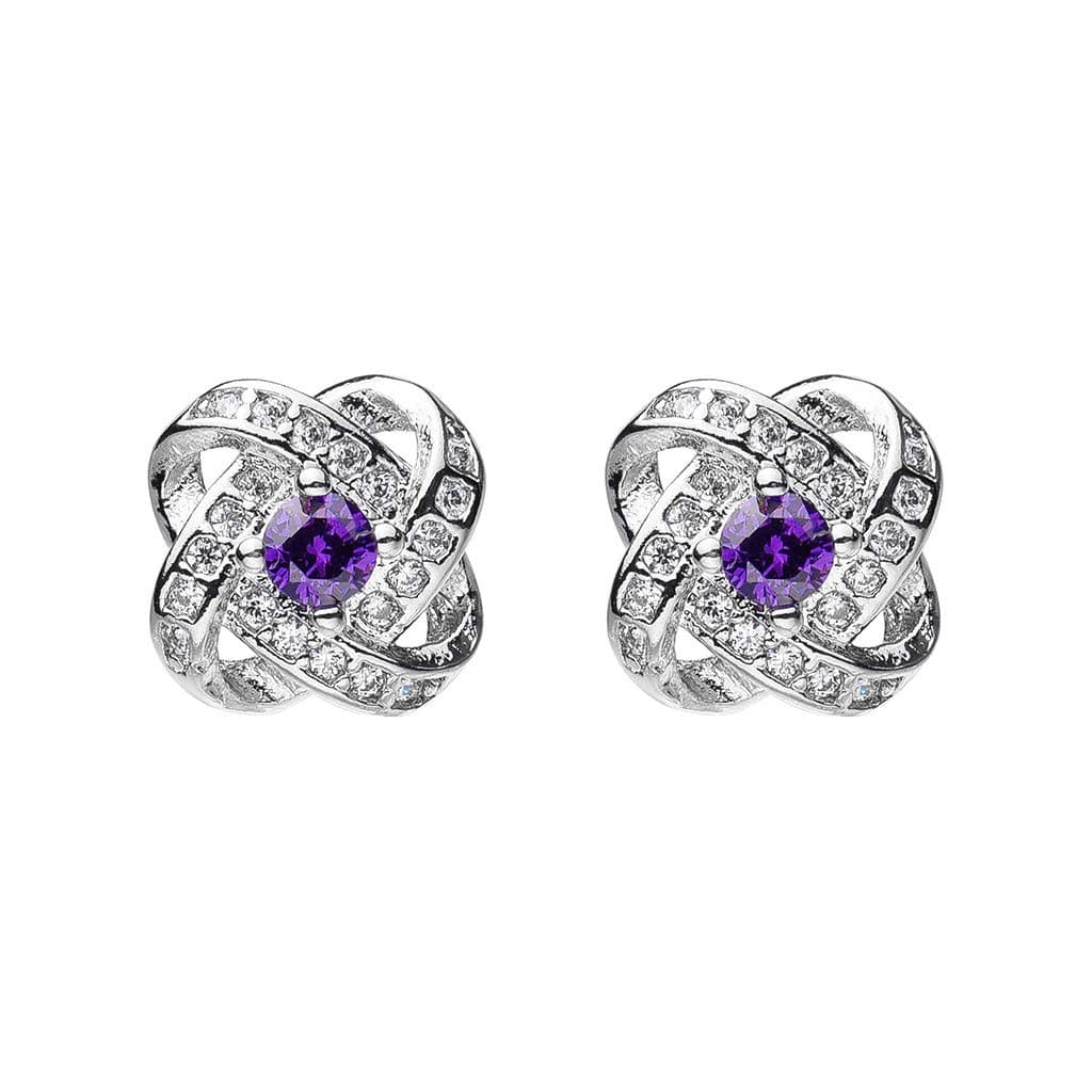 Women Earrings Stud Simple Fashion Diamond Eternal Star Zirconia Stone Jewelry Set Gift