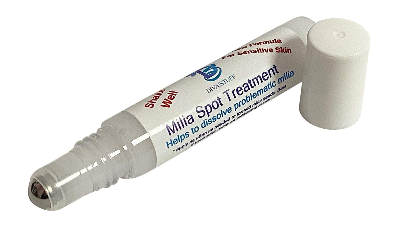 Milia Spot Sensitive Skin Treatment With Glycolic Acid, Retinol Lipisomes, Olive Squalene, Lactic Acid and More, Made in the USA, By Diva Stuff