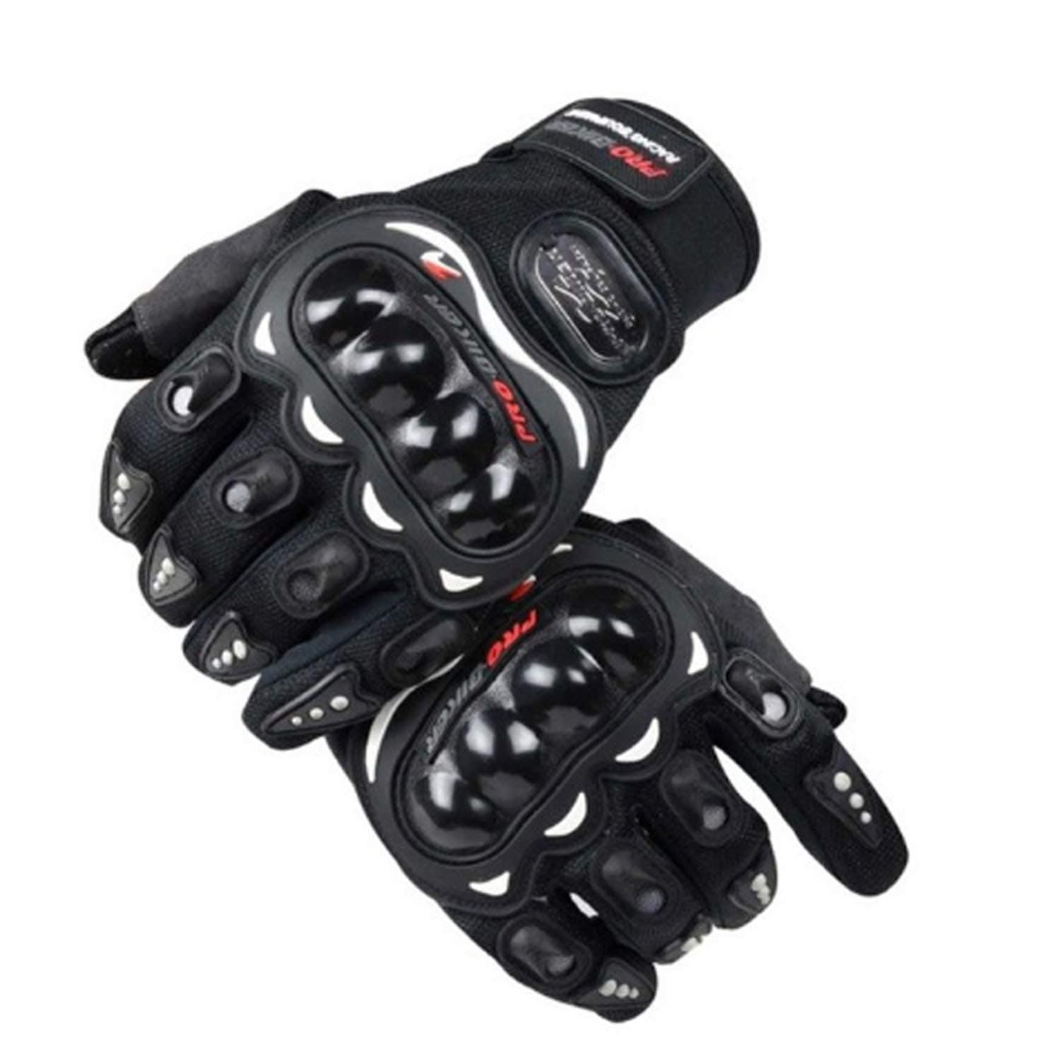 AdroitZ Black Probiker Motorcycle Bike Gloves Full for Men