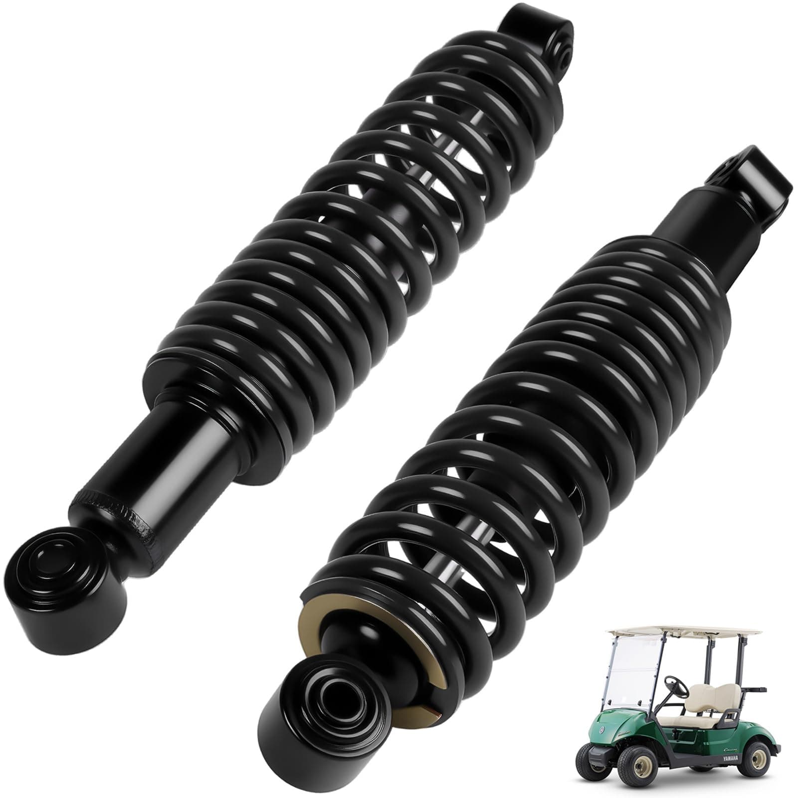 Yamaha Golf Cart Shocks Absorber Rear Heavy Duty Springs for Yamaha Gas and Electric G29 Drive, G22, G20, G19, G16 and G14 Golf Cart Models OEM JN4-F2210-00-00, JN3-F2210-00(Black)