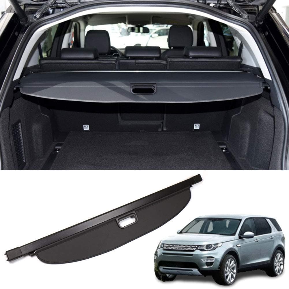 MarretooAuto Retractable Black Cargo Covers Fits for Land Rover Discovery Sport 2015-2019 Trunk Cover 2018 2019
