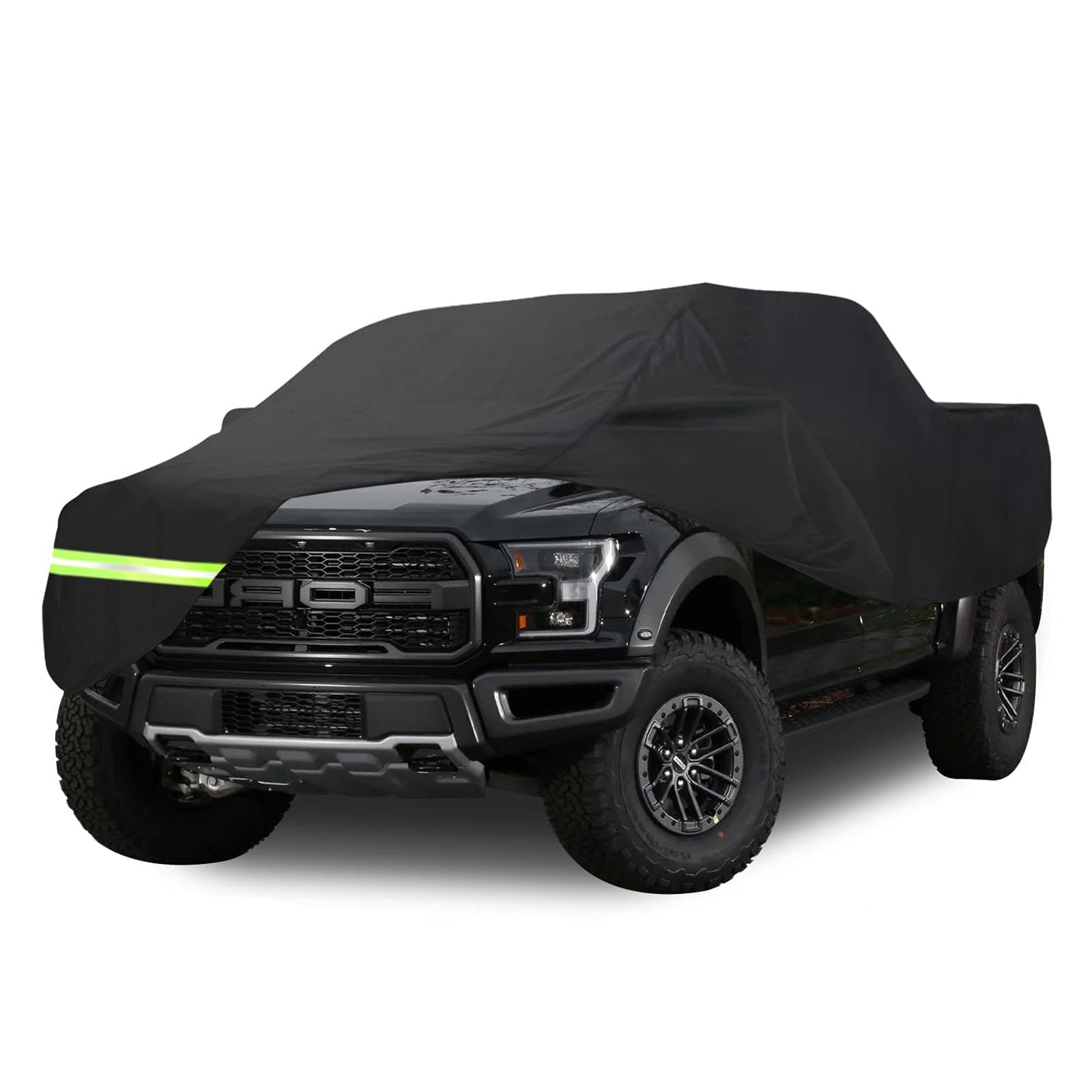 YIXIND Waterproof Car Covers for Ford F150 F250 F350 Raptor pickup truck Super Crew Cab 5FT- 8FT Long Bed Box Truck 190T Covers Customer Fit Waterproof Windproof Strap & Double Door Zipper