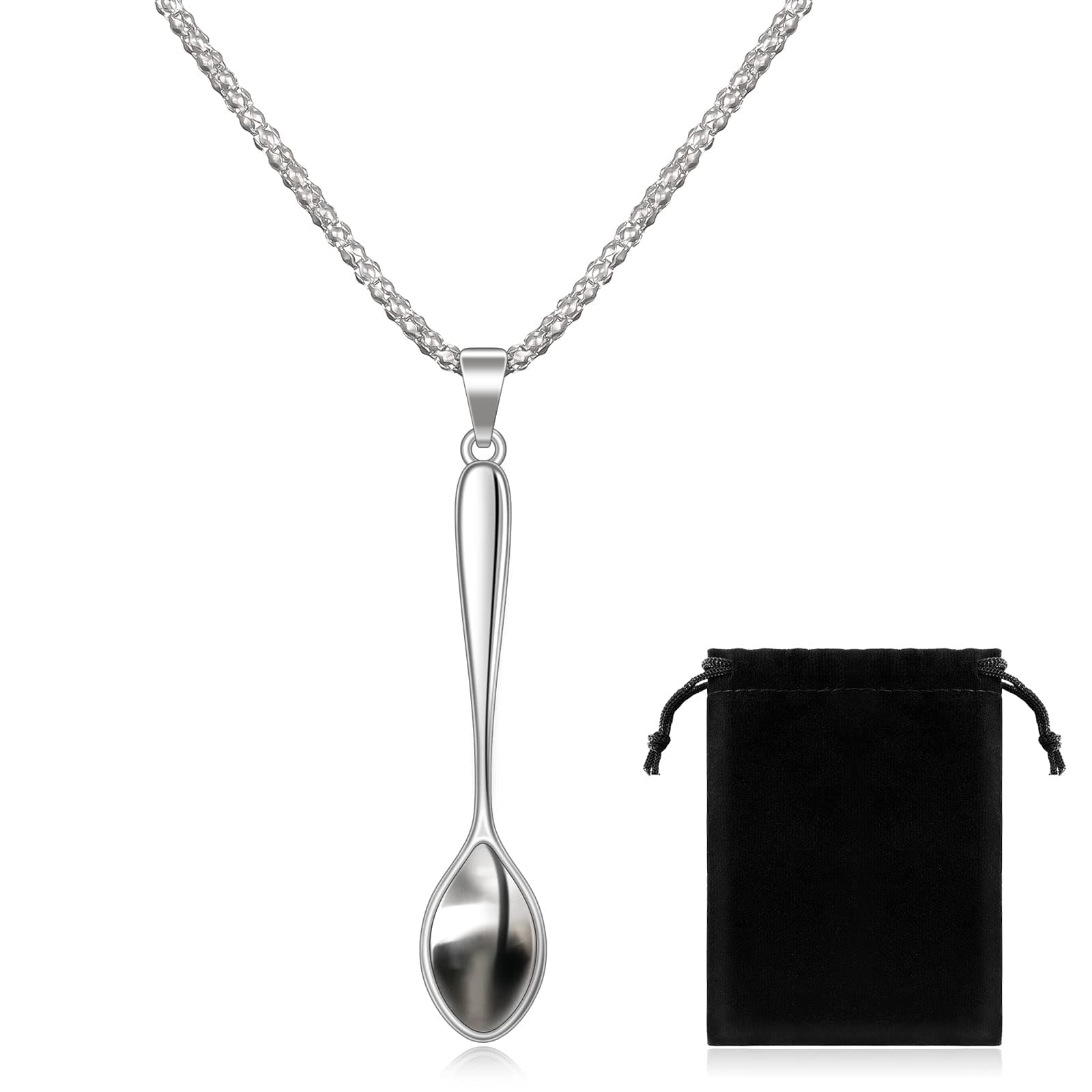 Spoon Necklace Women's Necklace Spoon Pendant for Women Girls Men Party Favors